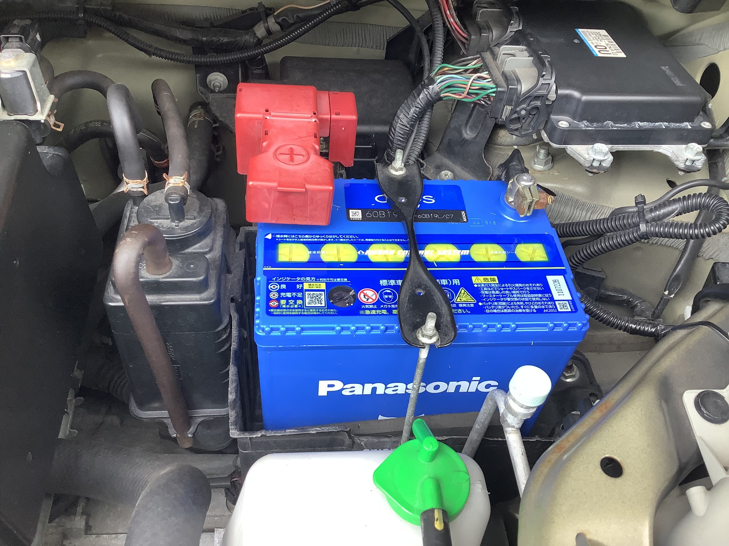 スズキ　アルト　バッテリー交換　Panasonic　カオス60B19L