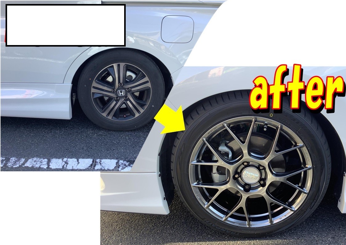 ホンダ　ステップワゴン　BBS　RE-V7 １８インチ取付