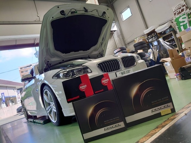 BMW F10 535i 低ダストブレーキパッド交換 ブレーキローター交換をしま