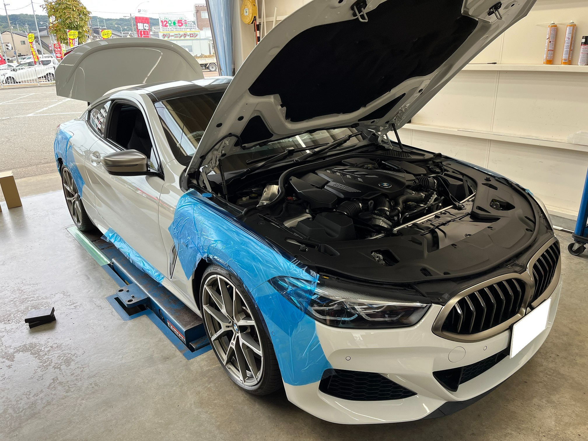 BMW 8シリーズ ダウンサス取付 | 店舗おススメ情報 | タイヤ館