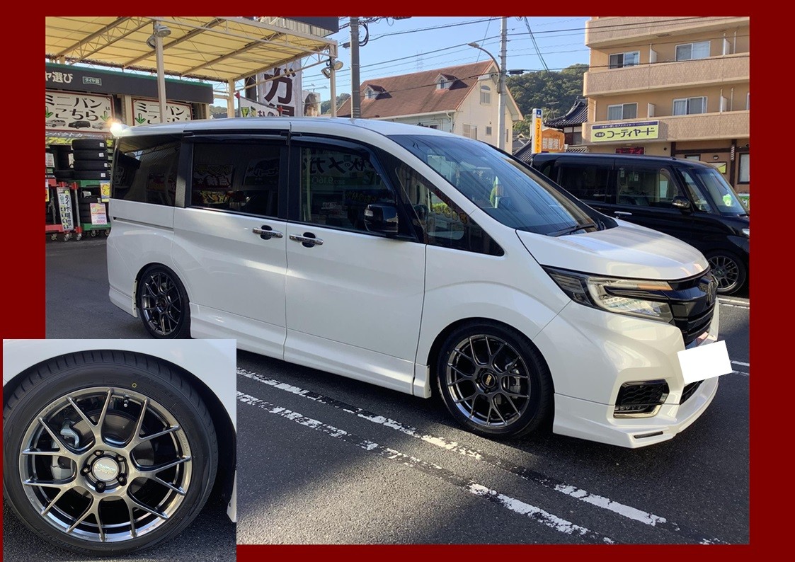 ホンダ　ステップワゴン　BBS　RE-V7 １８インチ取付
