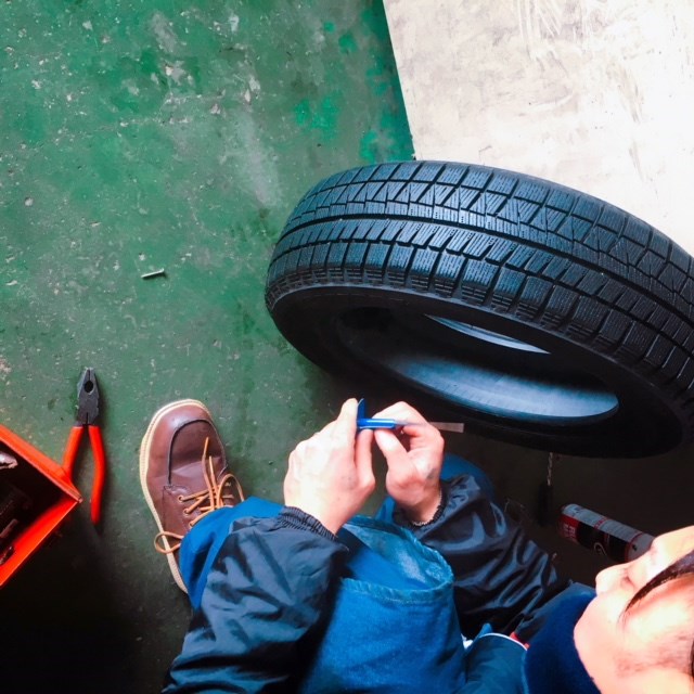 ピットにて撮影