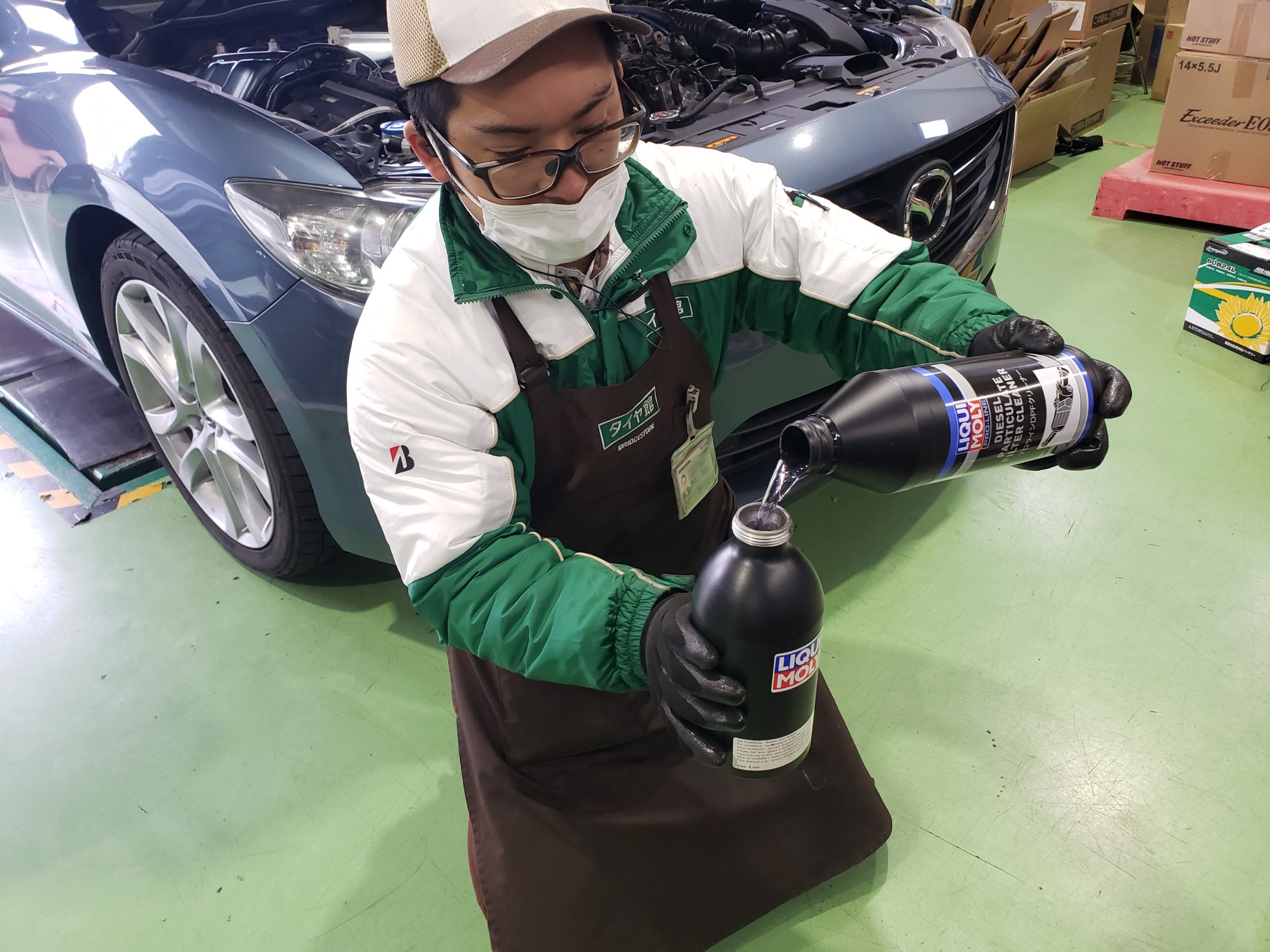 マツダ アテンザワゴン DPFクリーニング施工をしましたっ！！ マツダ アテンザワゴン 技術サービス施工事例 タイヤ館 福岡東