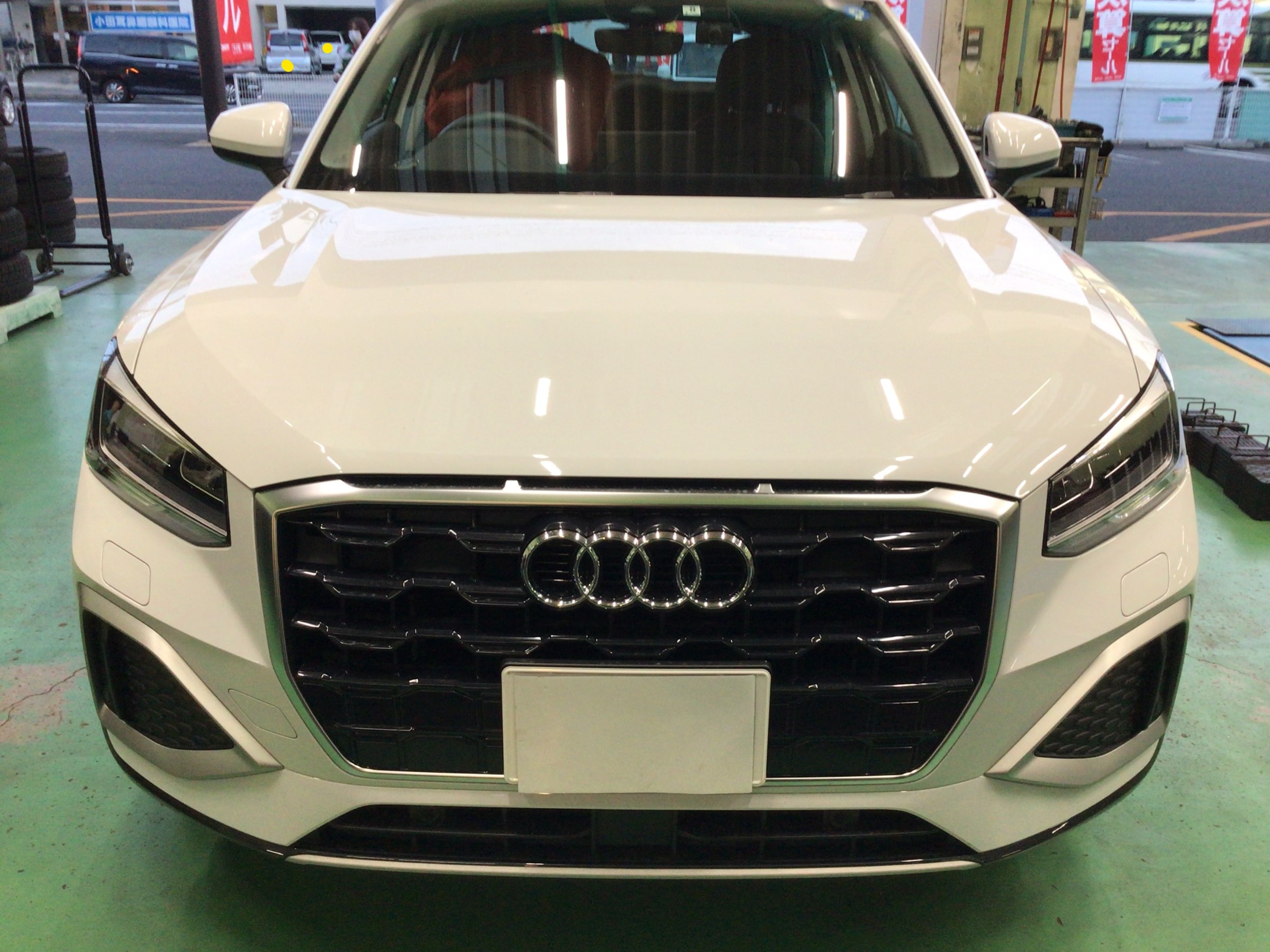 アウディQ2　スタッドレスタイヤホイールセット取り付け　タイヤ館廿日市