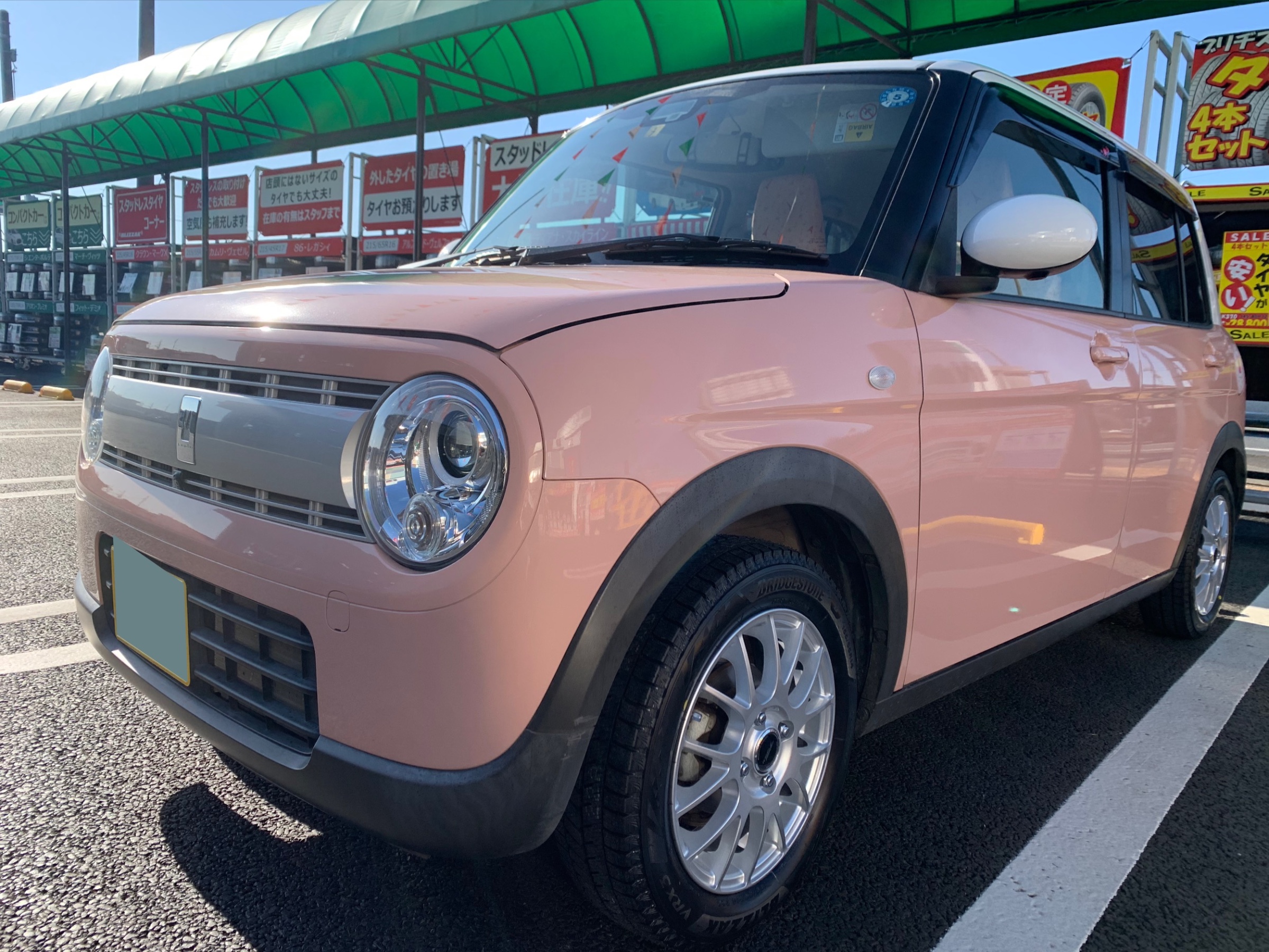 スズキ・ラパン・HE33S】スタッドレス取り付け | 店舗おススメ