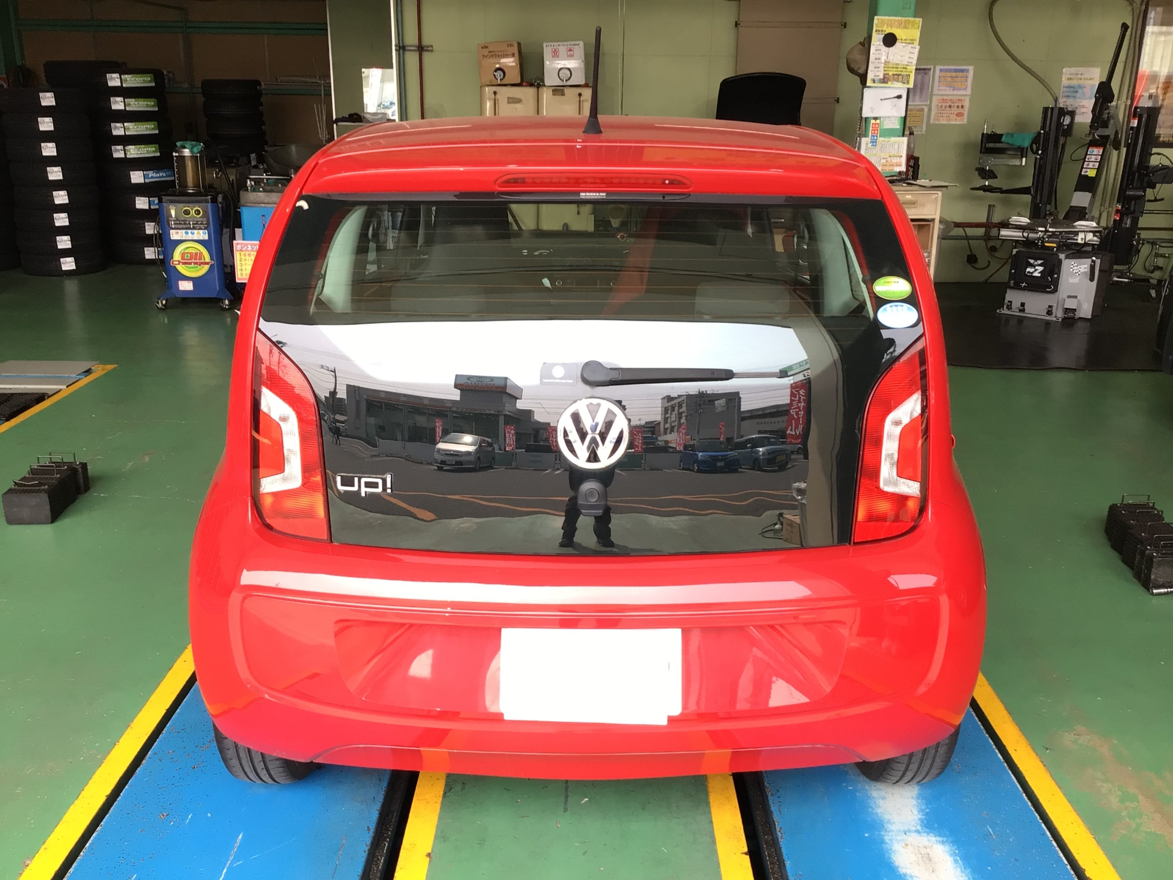 VW　up! 夏タイヤ　ニューノへ交換　タイヤ館廿日市