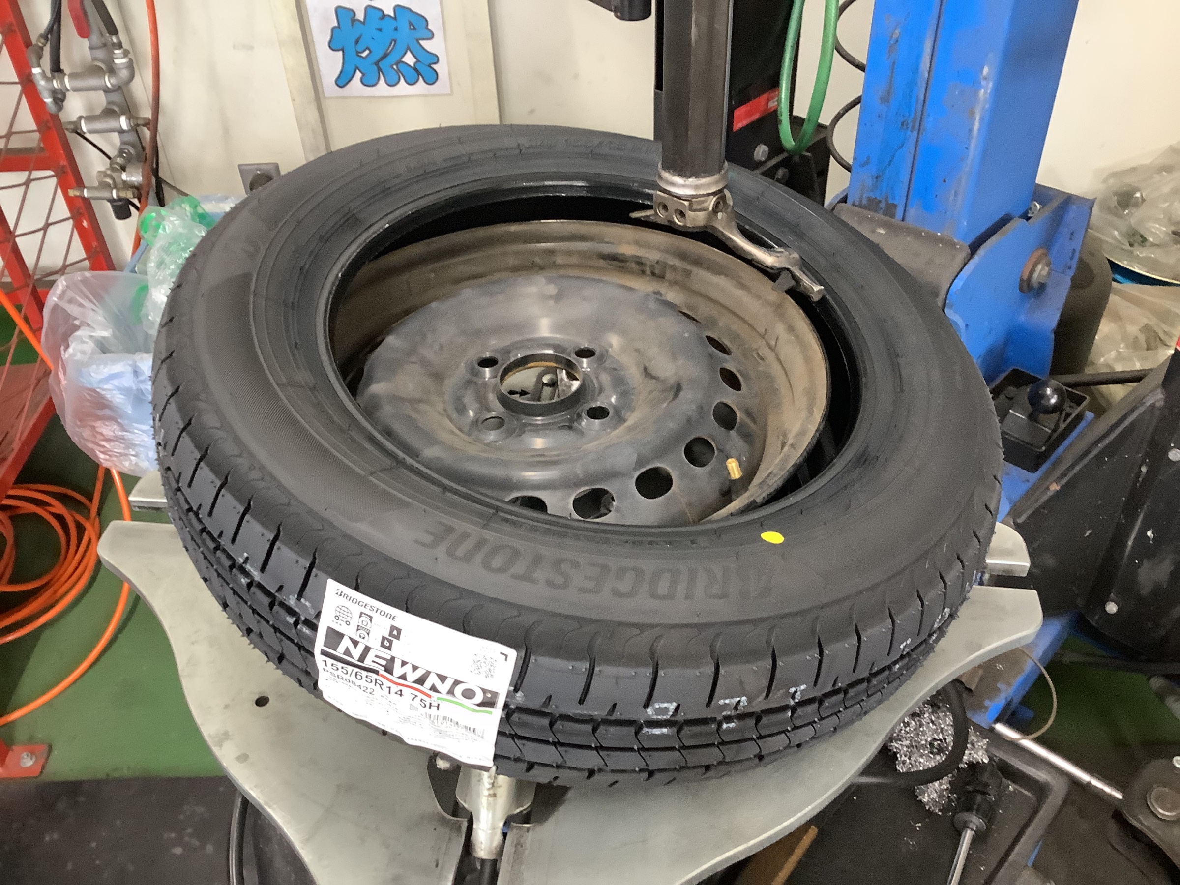 タイヤの組み込み