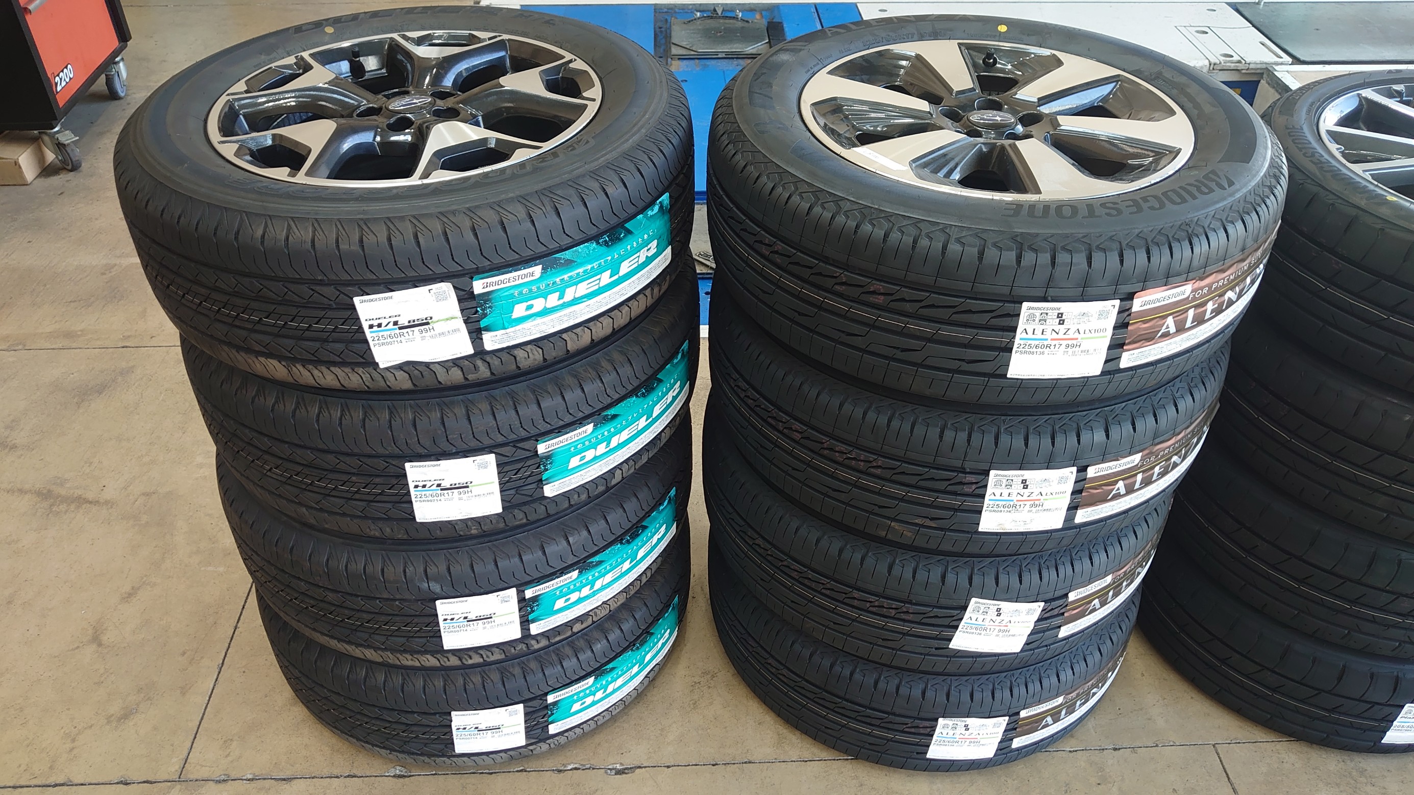 スバル フォレスター タイヤ交換 225/60R17 DUELER H/L850