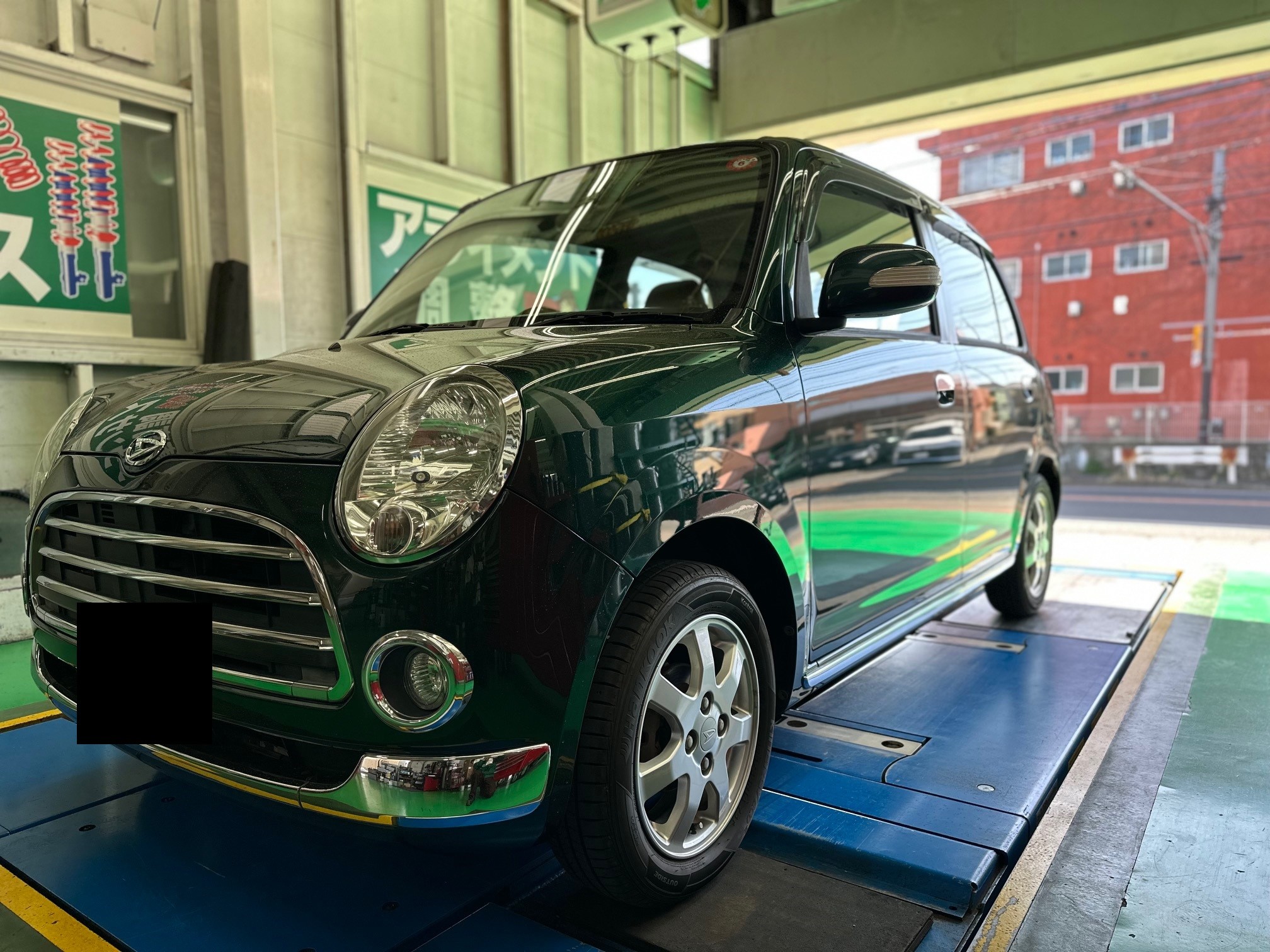 ダイハツ ミラジーノ エンケイ all seventeen 15インチ 取り付け