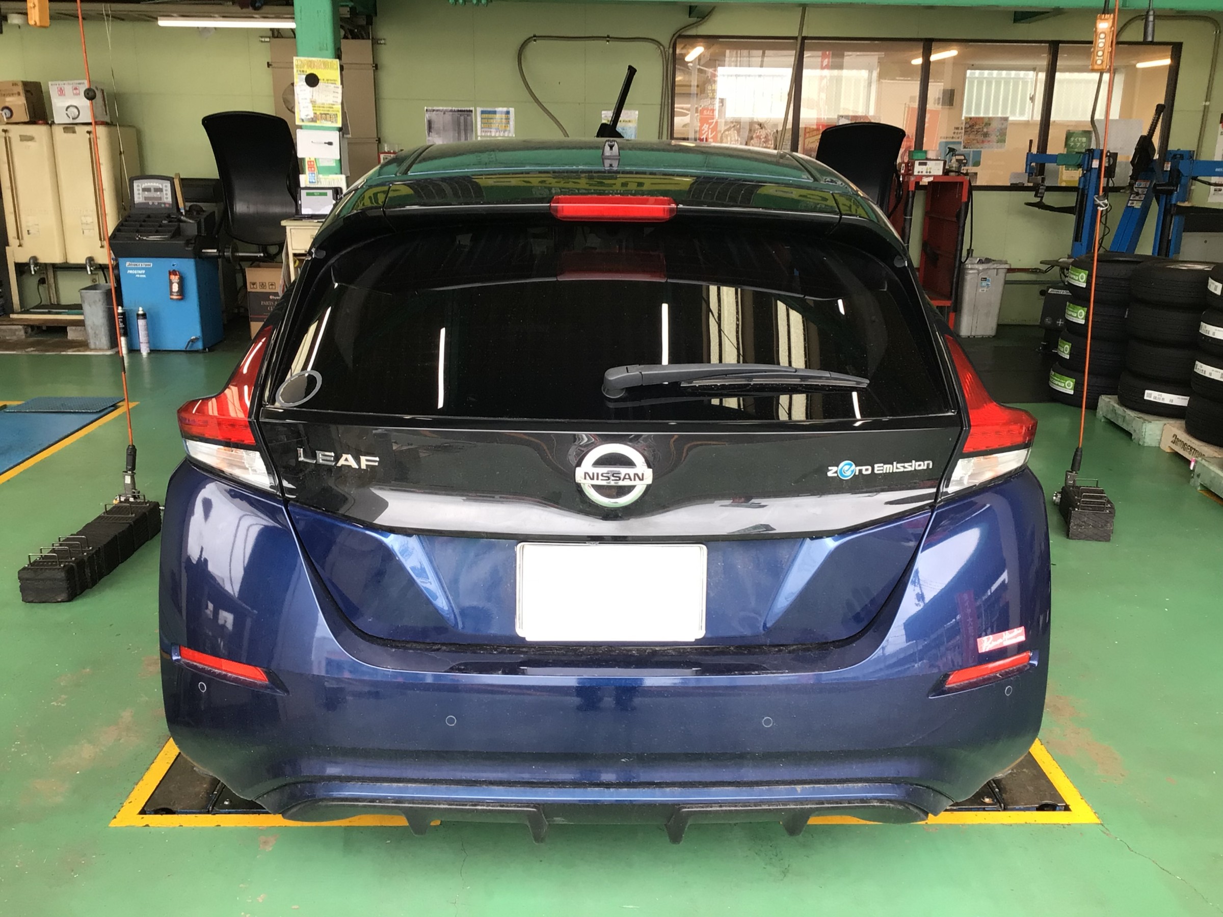 日産　リーフ　夏タイヤ　エコピアEV-０１へ交換　タイヤ館廿日市
