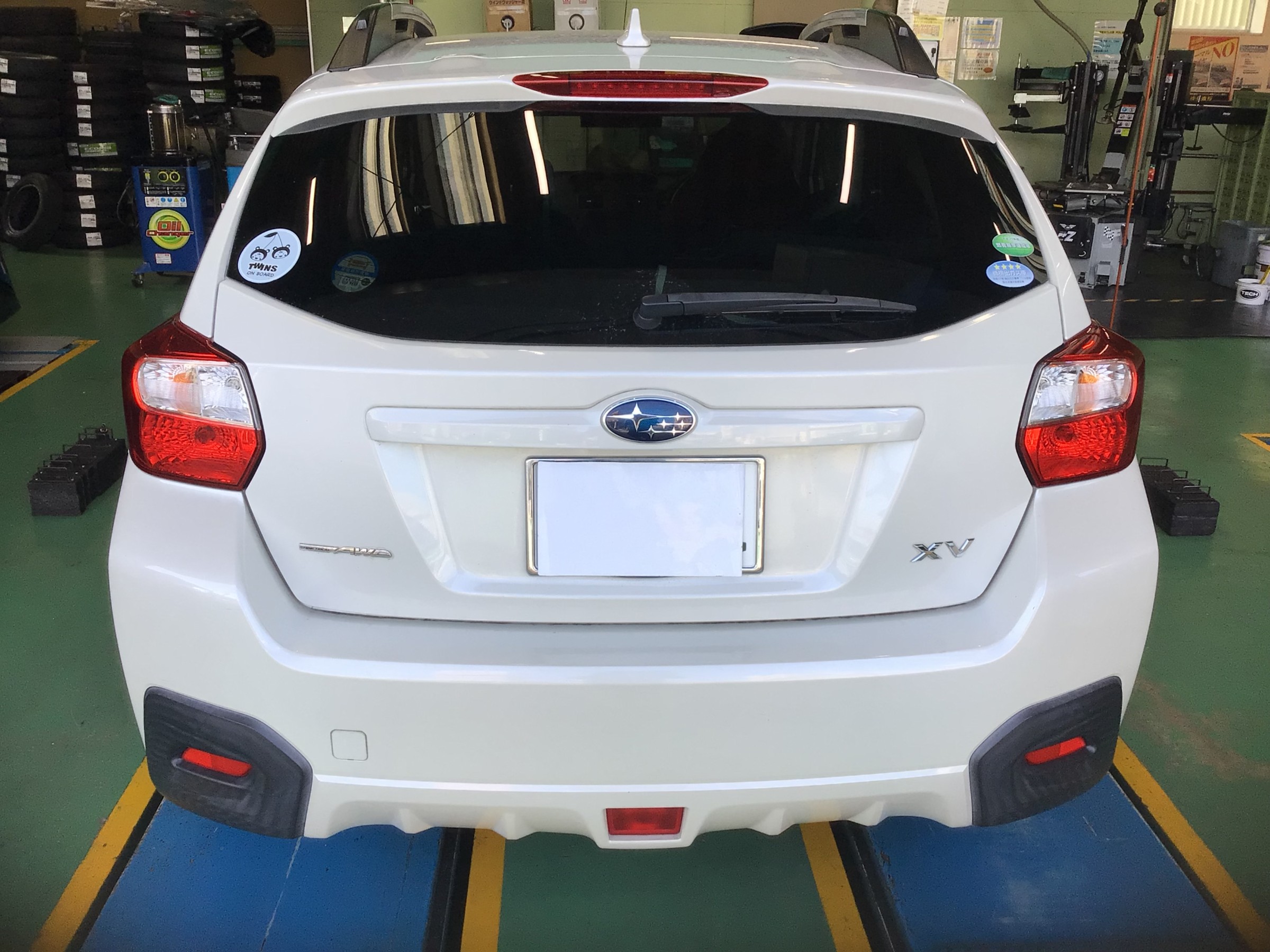 スバル　GP7型　XV　ブリヂストン　プレイズRVⅡへタイヤ交換　タイヤ館廿日市