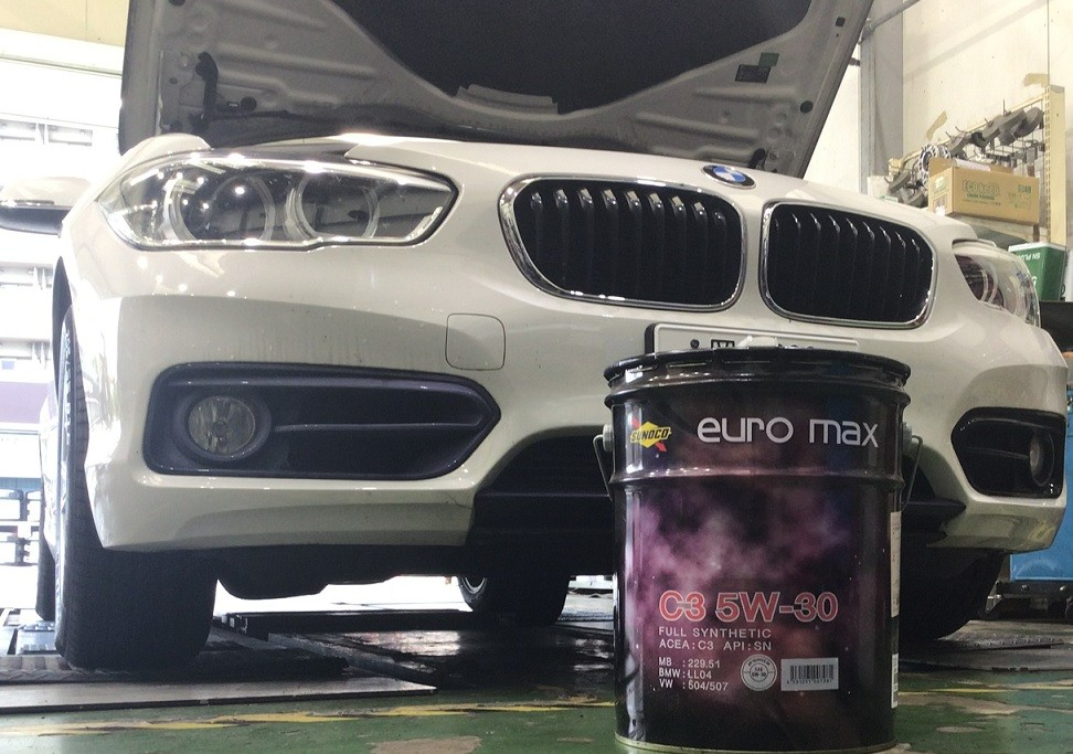 本日の作業】BMW 1シリーズ（118d） オイル交換 | 店舗おススメ