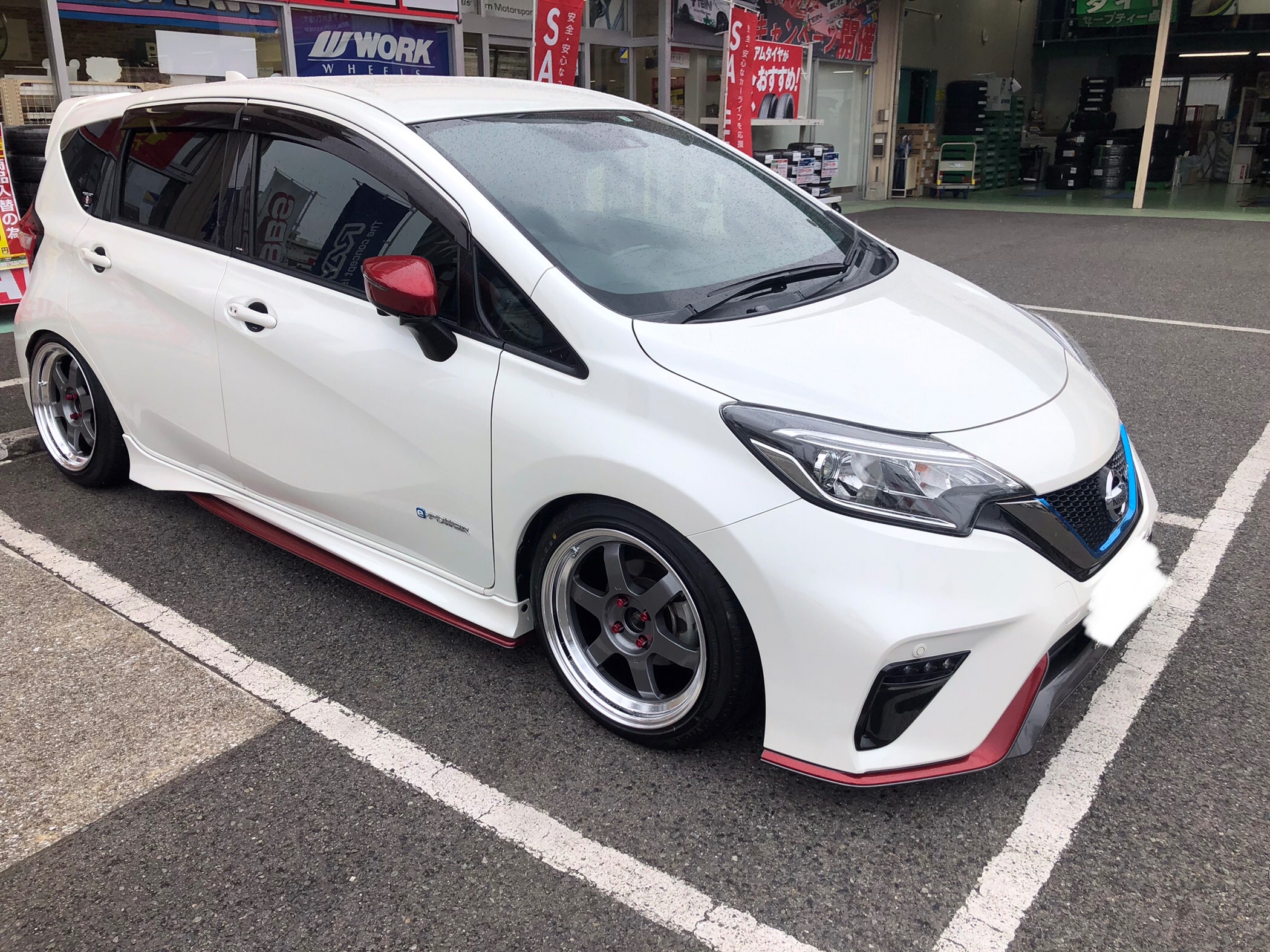 (3)★紫連合〜万華鏡★ノートニスモ7J-17＋バリ溝205/45R17 楽天市場】ノートニスモS E12改 アルミホイール エンケイ