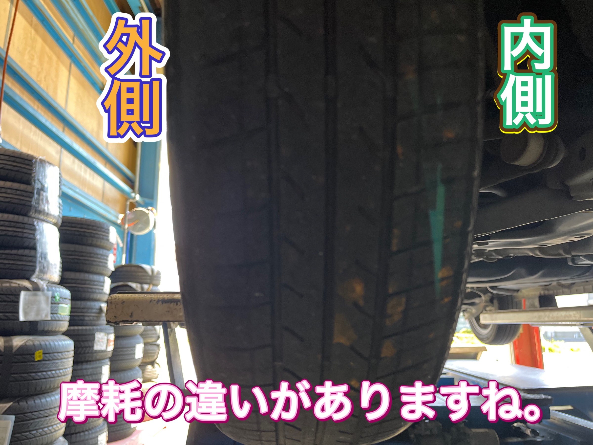 タイヤの摩耗