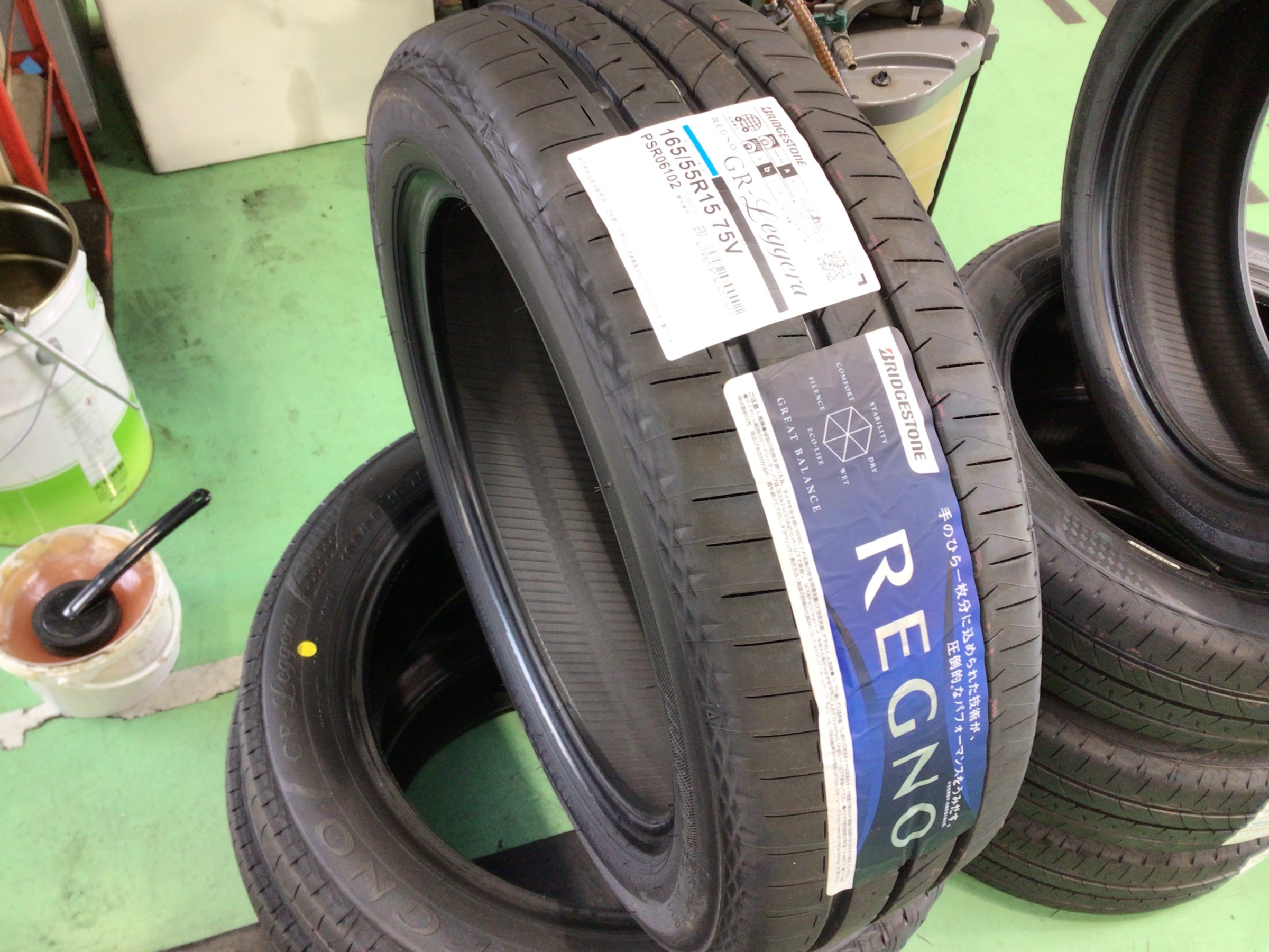 決定。375タントカスタム純正　165/55R15 ブリヂストン　レグノ 大人気！軽自動車専用レグノ「ダイハツ タントカスタム」に【REGNO GR