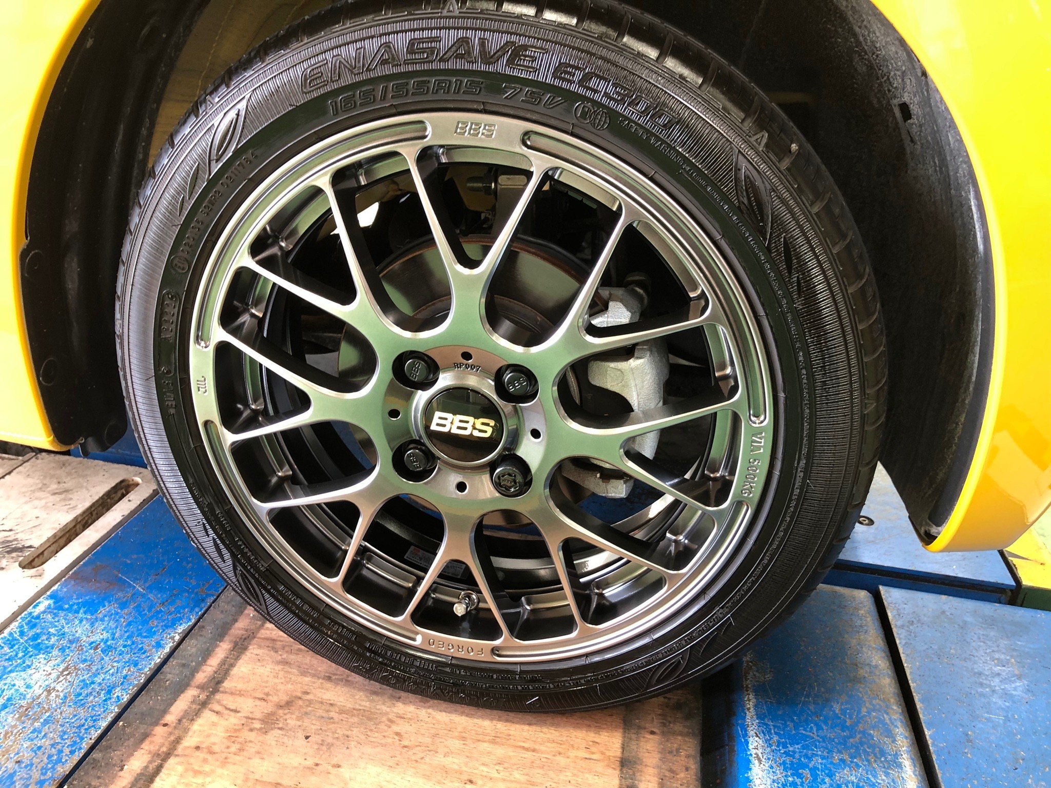 ①+②のセット品 ①ホンダBBS 16インチ 2本 鍛造 軽量 BBS RS RS012 RS057 中古ホイール 4本 7/10J 16インチ