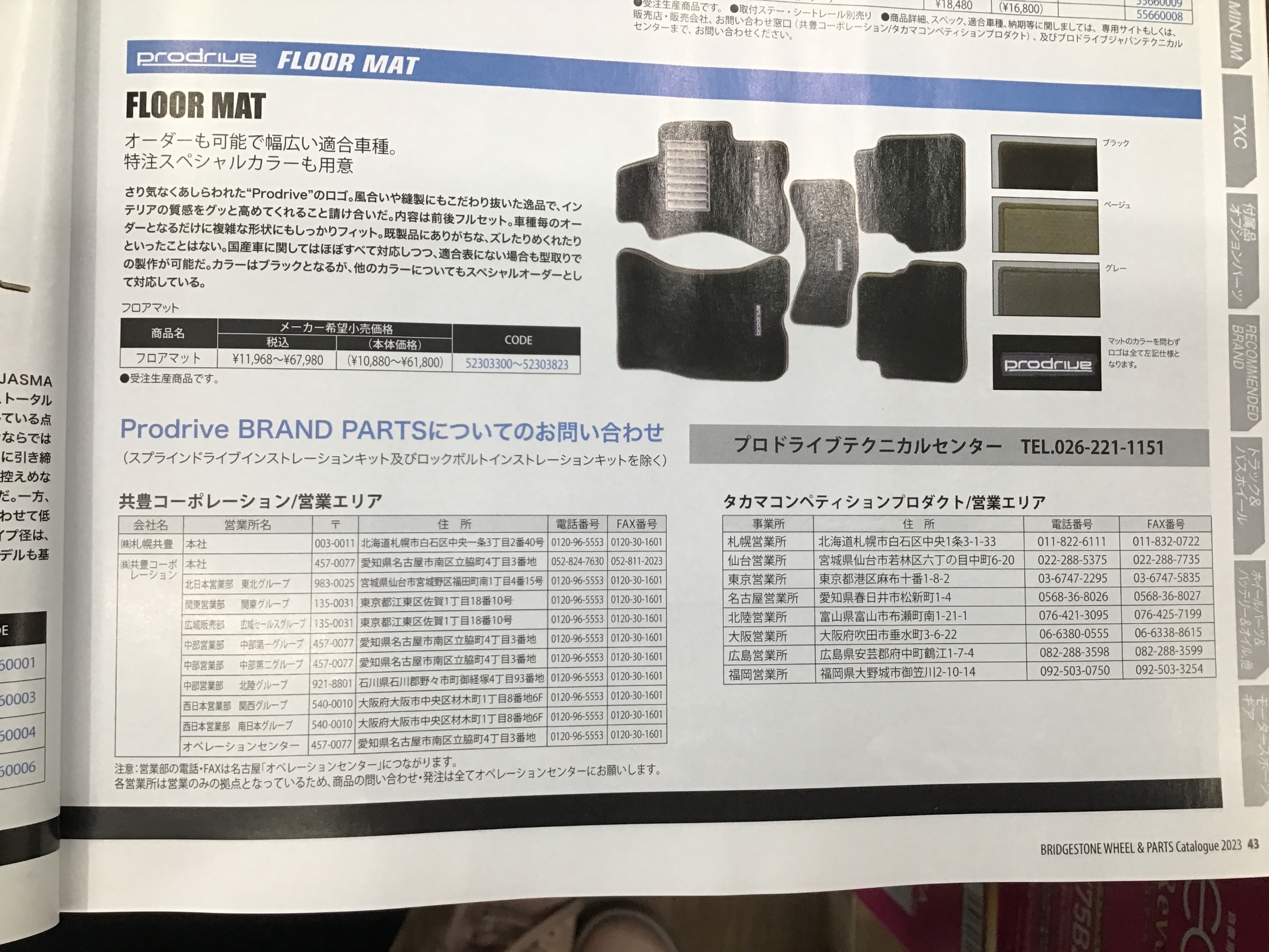 カタログを撮影しました。