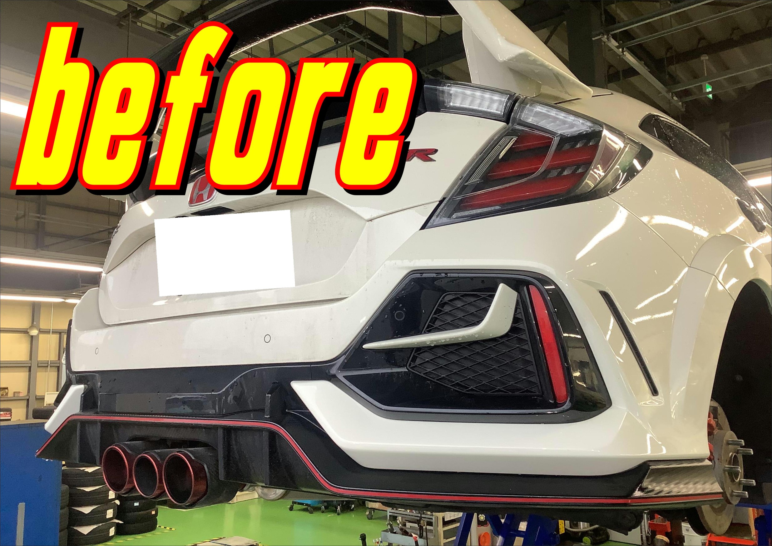 シビックタイプR　社外リアディフューザー ホンダ FD2 シビック タイプR リアディフューザー 持ち込み