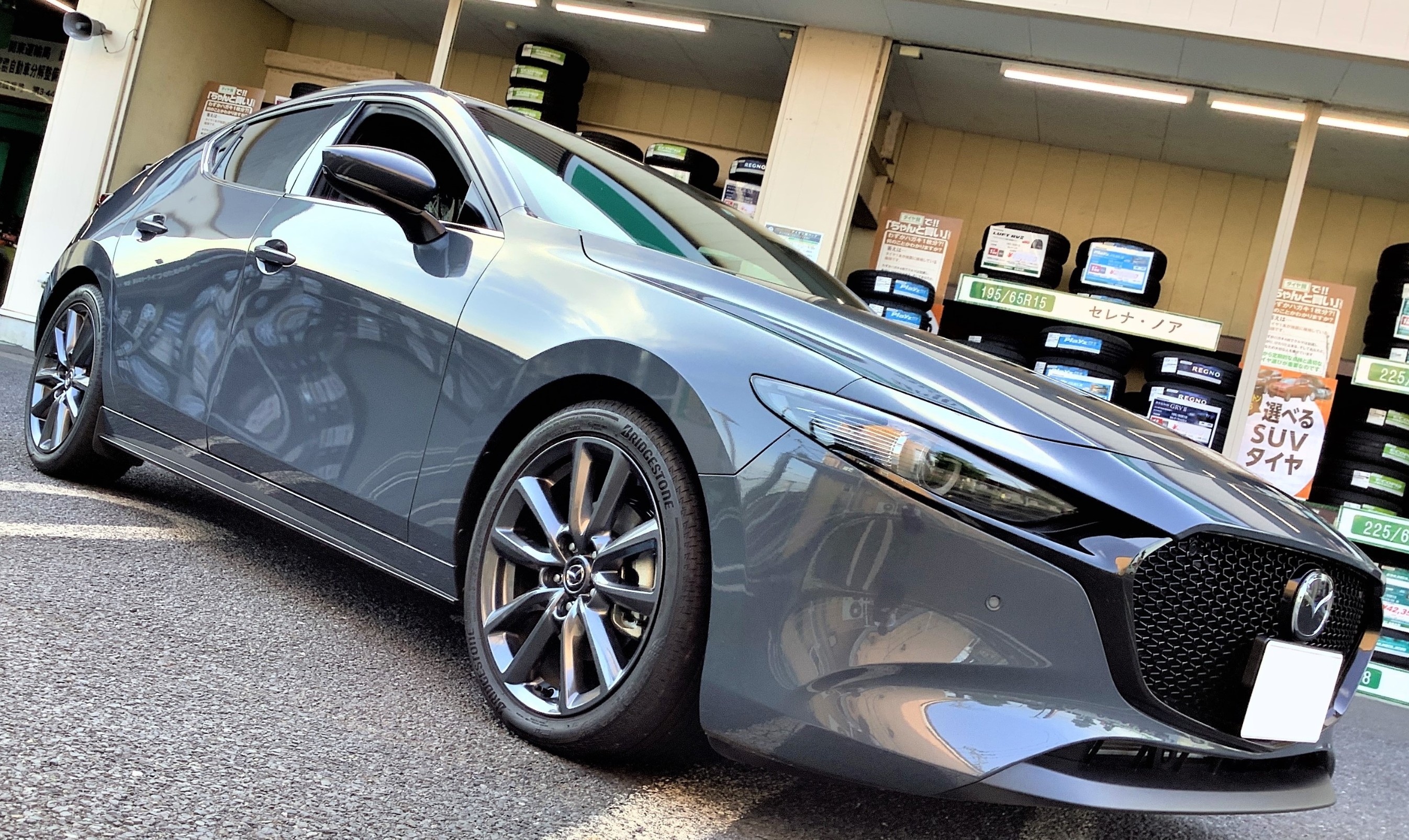 BP型MAZDA3、ダウンサスのお取り付け＆アライメント調整