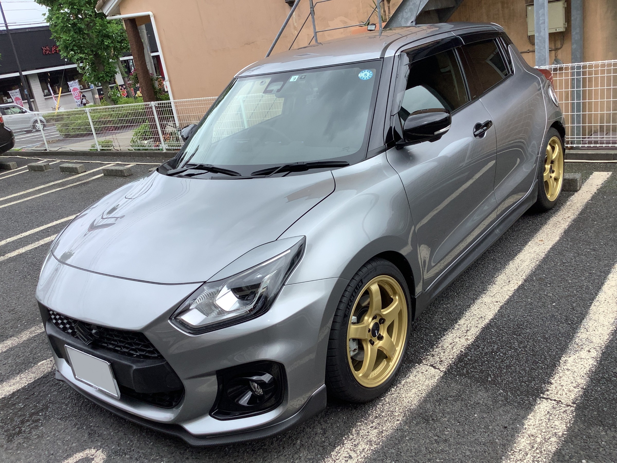 ZC33S型スイフトスポーツ、車高調の取り付け手直し＆1G締め