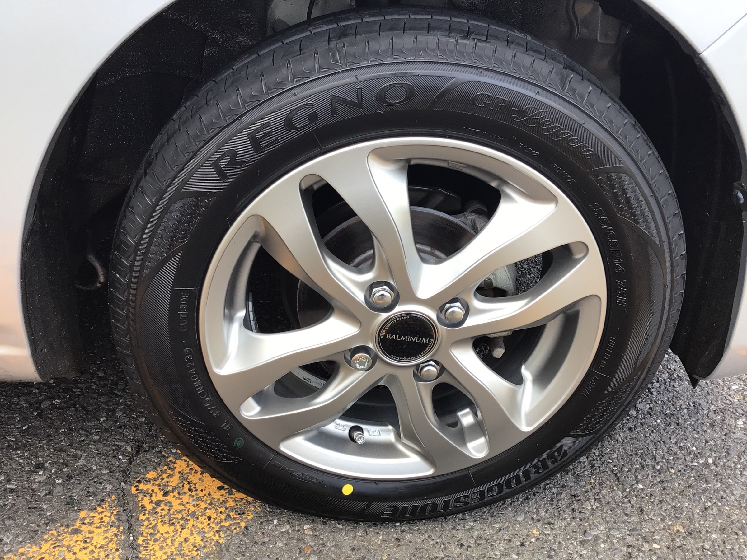 ダイハツ　ミライース　純正　タイヤ　ホイール　４本セット　155/65R13 ダイハツ 15インチ 純正 ホイール 4本セット 4.5J+45 4H-100 タント