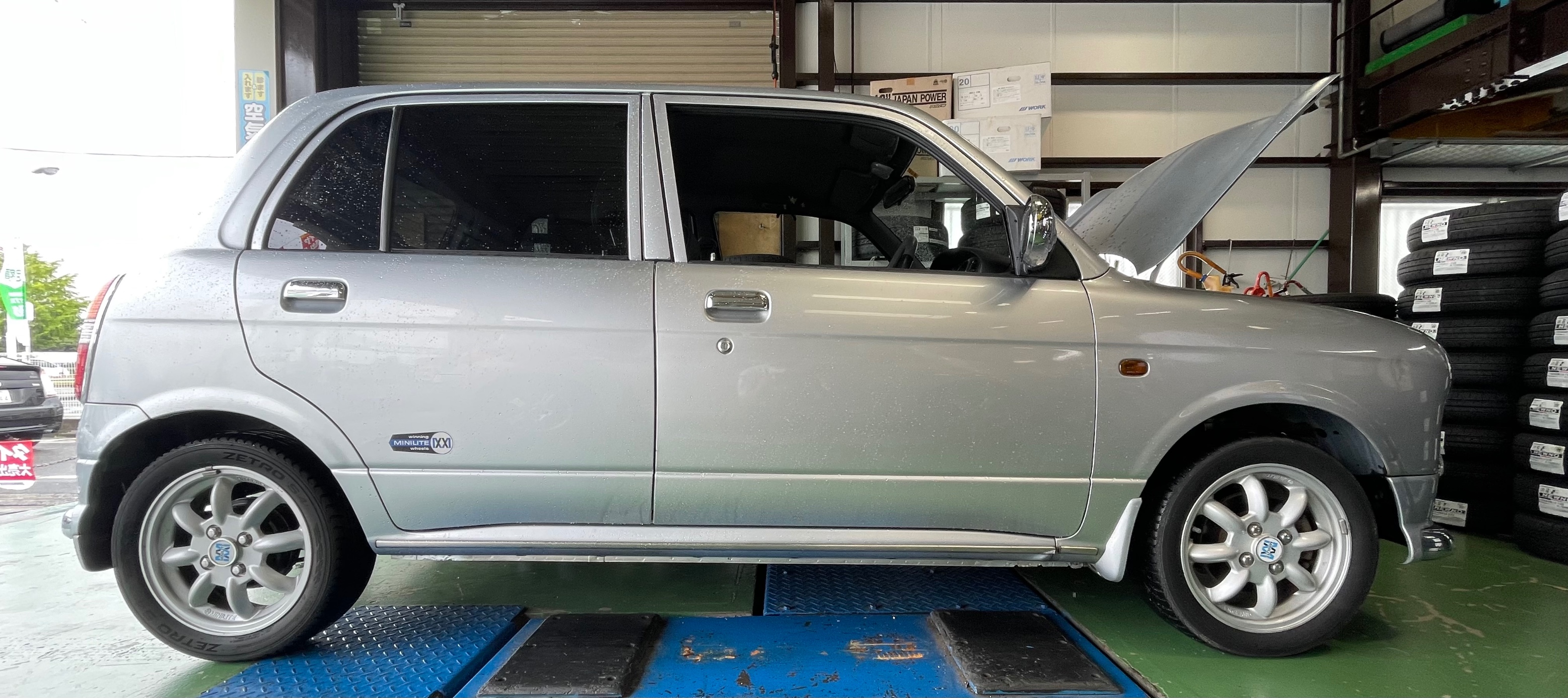 ミラジーノ(L700S) 車高調取付 REGNO装着 SUSTEC 14インチ