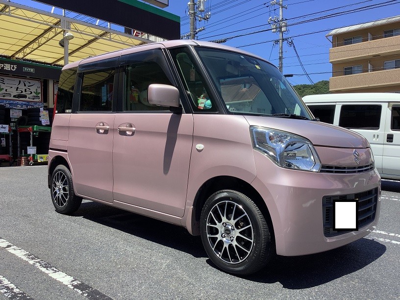 スズキ　スペーシア　タイヤホイール交換