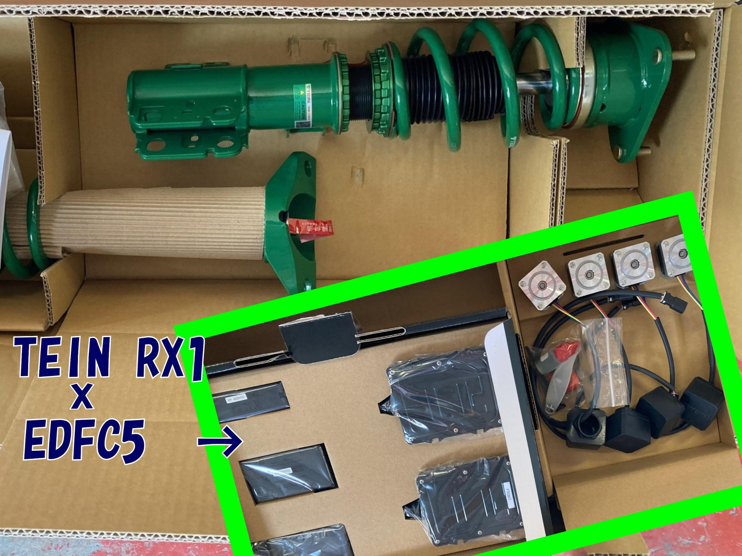 TEIN 車高調 RX1 x 新型プリウス x EDFC5 お取り付け(^^♪ | 店舗お