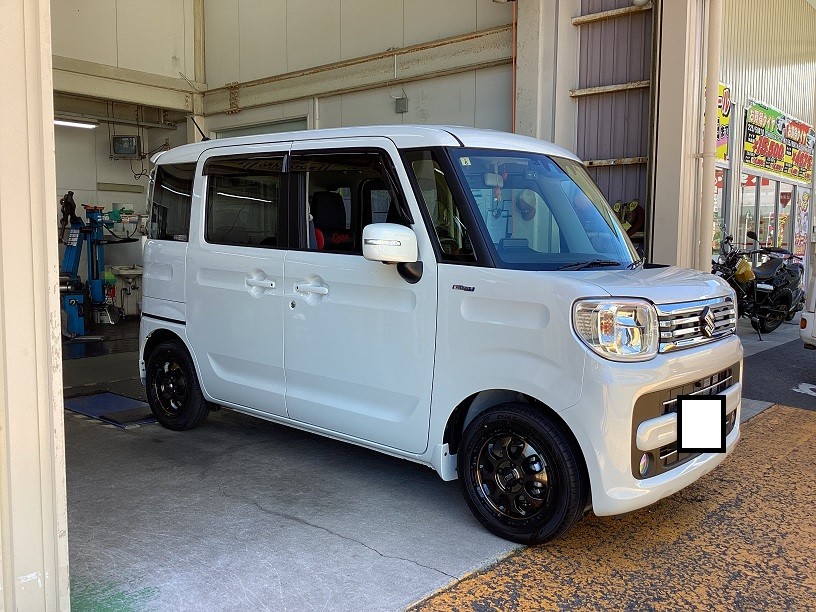 スズキ　スペーシア　新車☆　ホイールだけ移植(^▽^)/　１４インチ　マッドクロス　グレイス