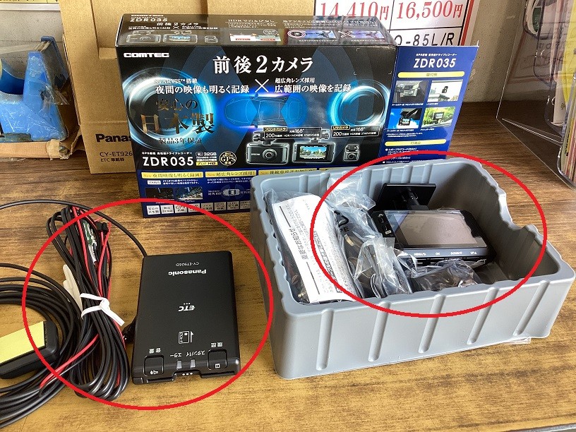 スズキ　スペーシア　ドライブレコーダー取付＆ETC取付