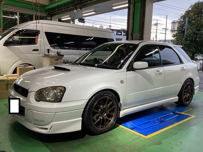 SUBARU インプレッサスポーツワゴン GGA ホイール交換 ENKEI