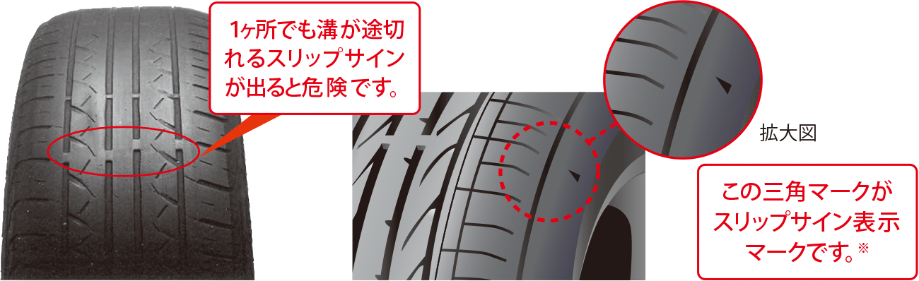 スリップサイン　タイヤ交換タイヤ館五日市
