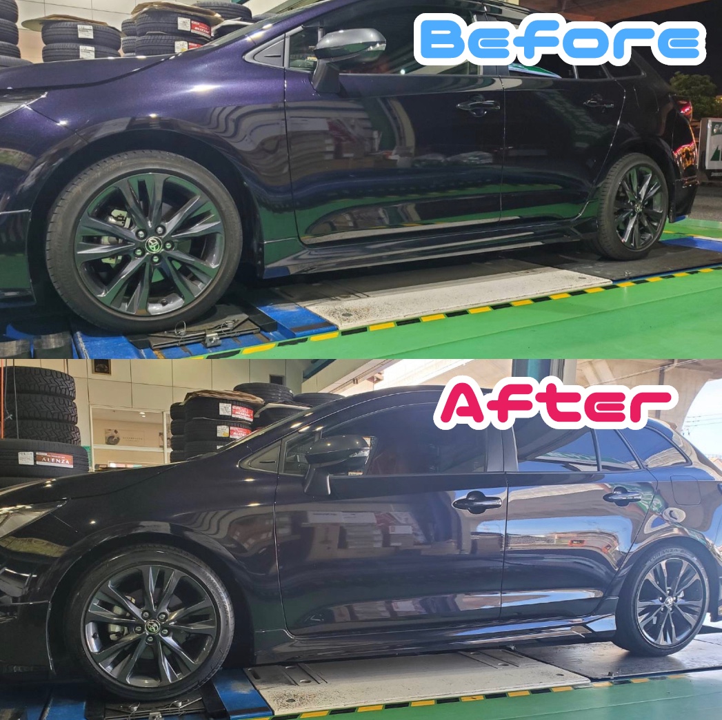 カローラツーリング】タナベサステックNF210☆足廻り交換