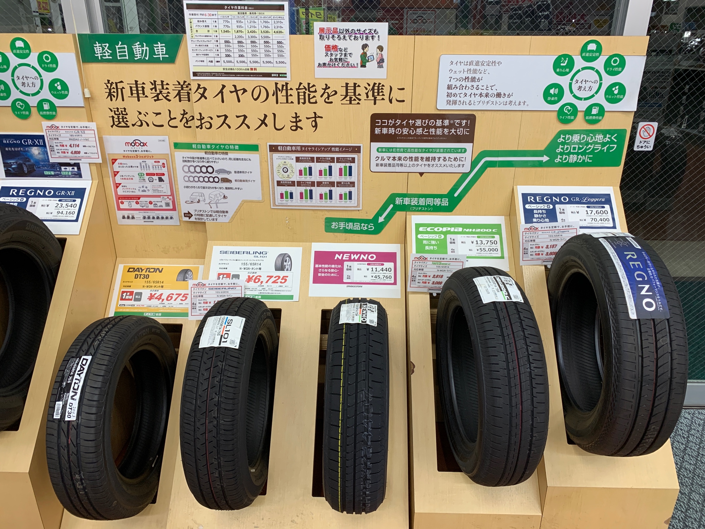 岩国、南岩国、タイヤ、軽自動車