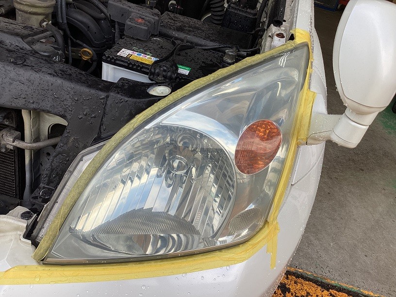 トヨタ　プラド　ヘッドライト磨きコーティング＆LEDバルブ交換(