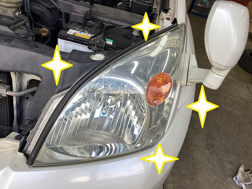 トヨタ　プラド　ヘッドライト磨きコーティング＆LEDバルブ交換(