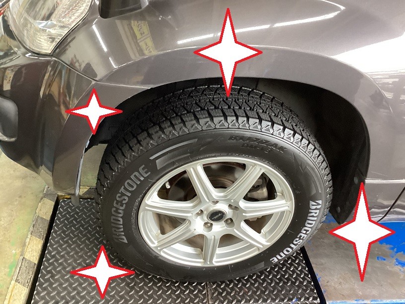 スズキ　エスクード　225/65R17　DMV3＆ハブ防錆施工