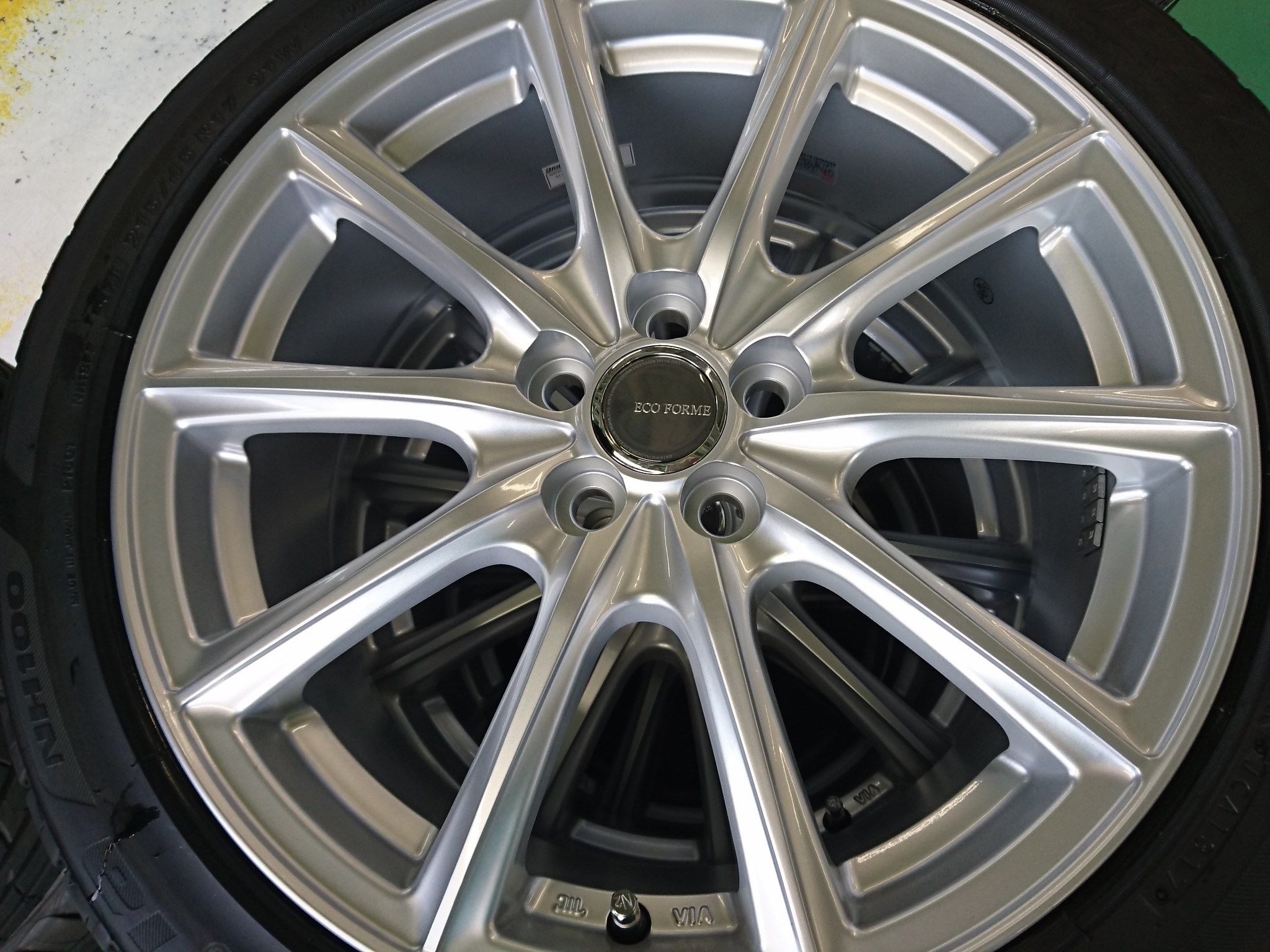 BS BRIDGESTONE ECO FORME SE-15 エコフォルムSE15 社外ホイール 15インチ 4本 6J5HPCD100+43 プリウス等　(VHR043) BRIDGESTONE (ブリヂストン) ECO FORME (エコフォルム) SE-15 17×7J(+