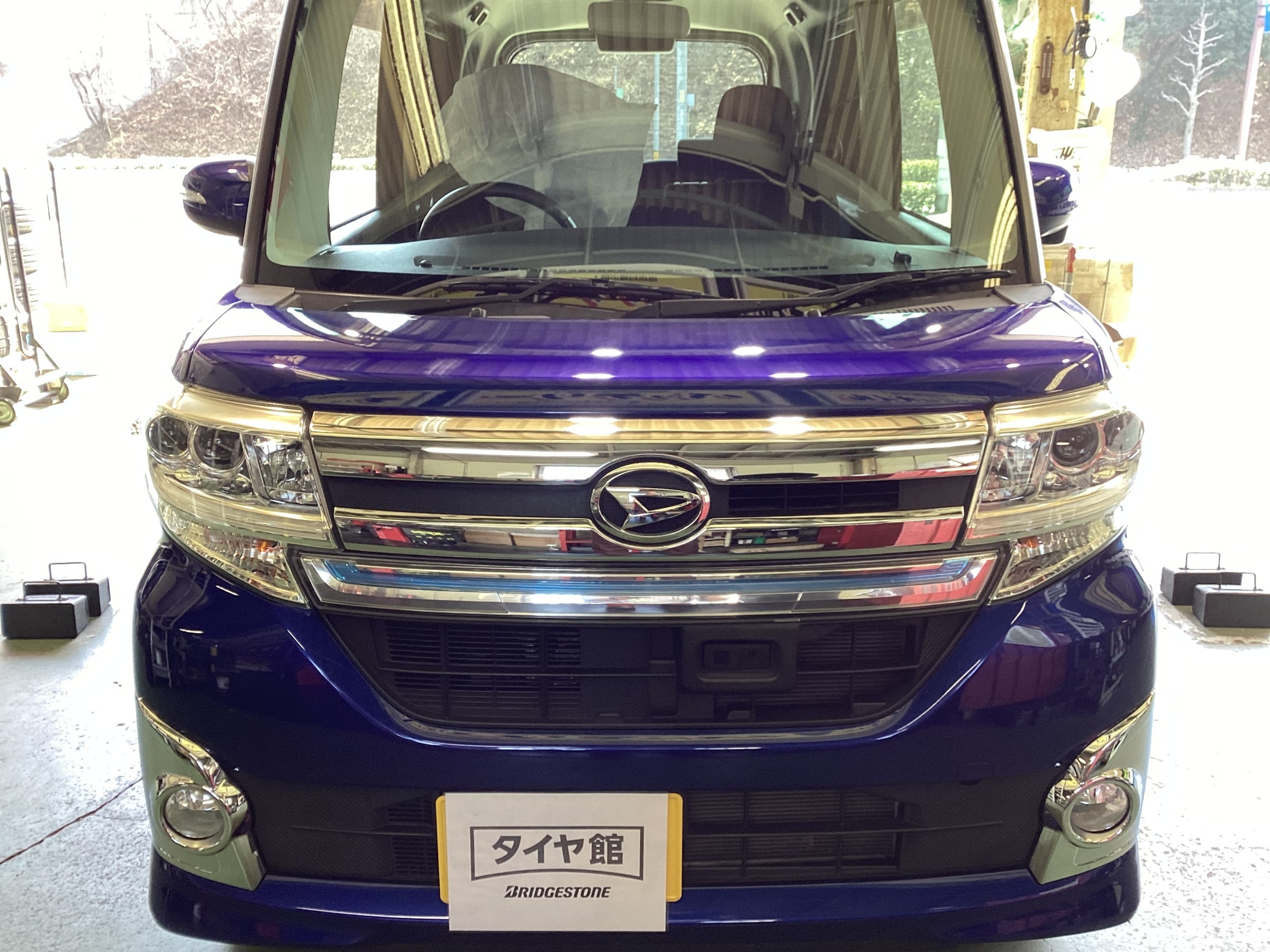ダイハツ　LA６００S型タント　レグノレジェーラへタイヤ交換＆アライメント調整　タイヤ館五日市