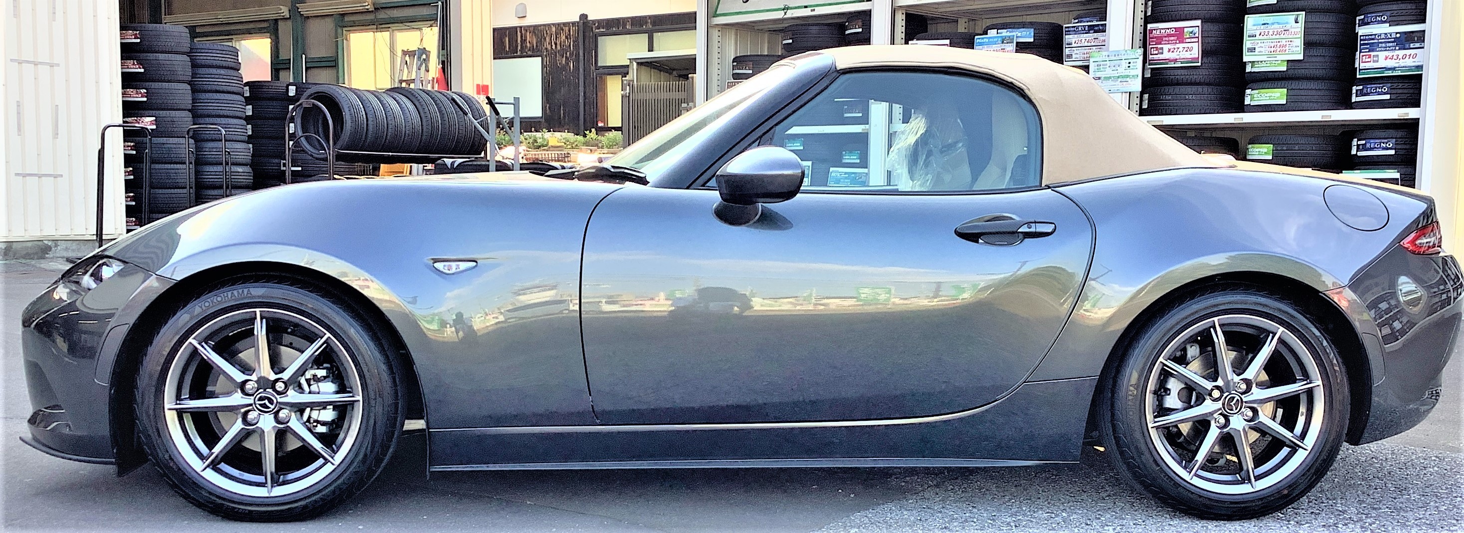 マツダND5RE型ロードスター、車高調のお取り付け&アライメント マツダND5RE型ロードスター、車高調のお取り付け&アライメント
