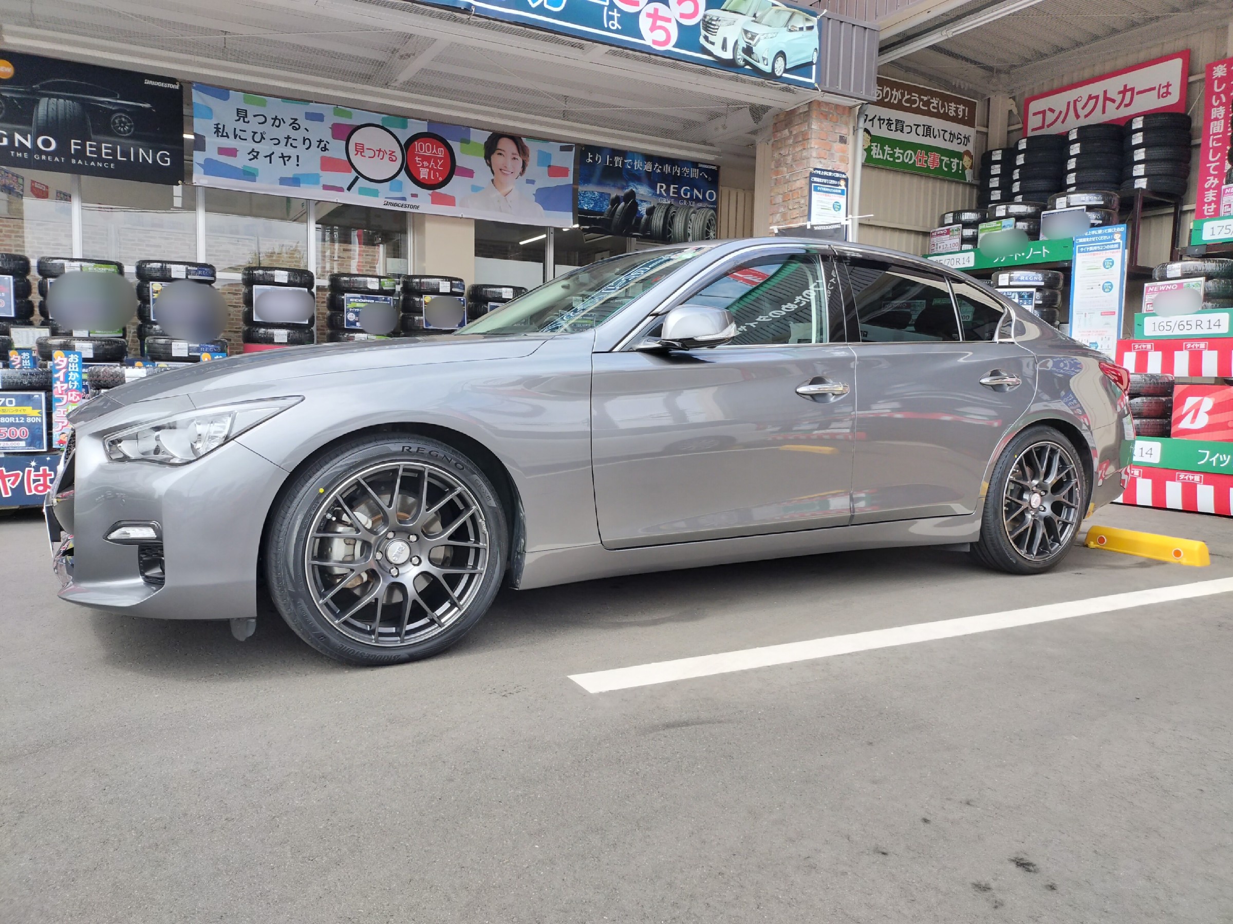 日産 スカイライン（V37）】タイヤホイールセット取付を行いまし