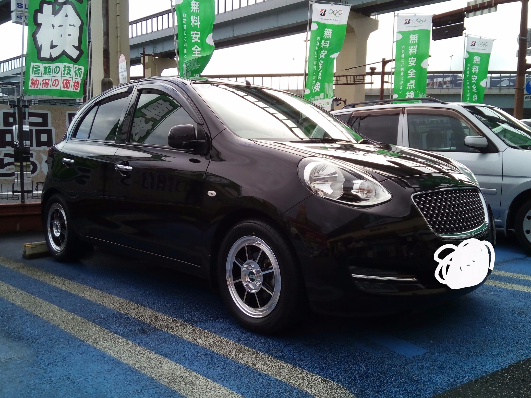 マーチ ボレロにハヤシ ストリート 日産 マーチ ホイール タイヤ ホイール関連 タイヤ ホイール交換 取り付け 施工事例集 タイヤ館 福岡西 タイヤからはじまる トータルカーメンテナンス タイヤ館グループ