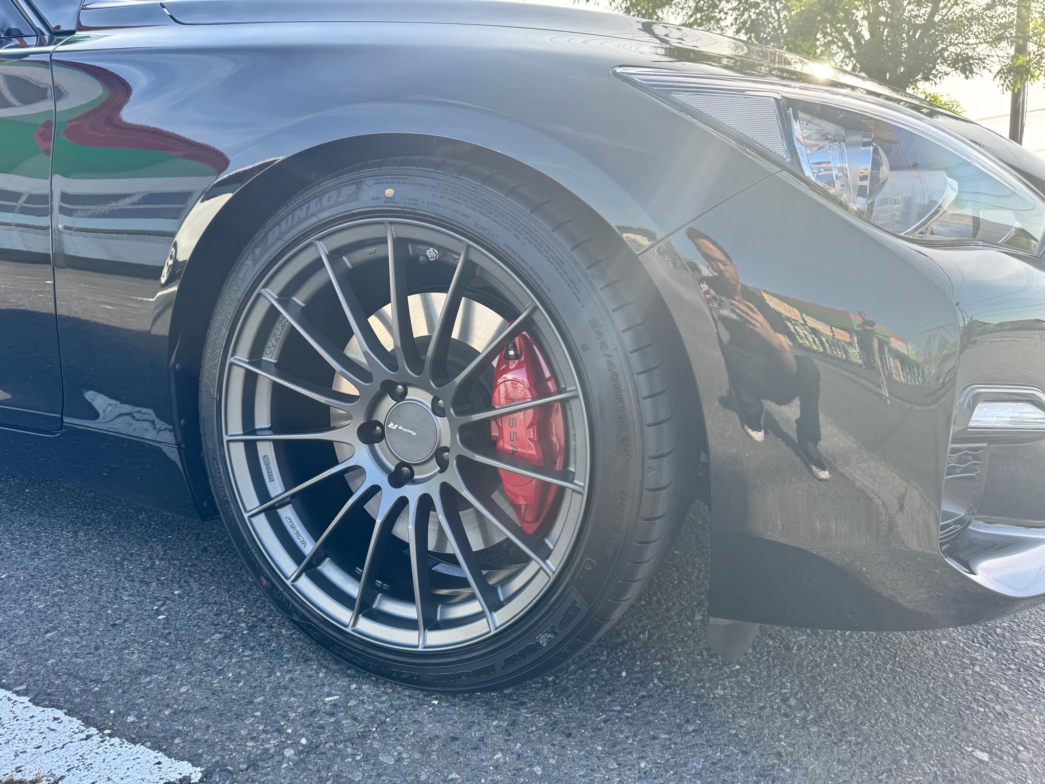 スカイライン 400R ENKEI RS05RRツライチ装着！ | 店舗おススメ