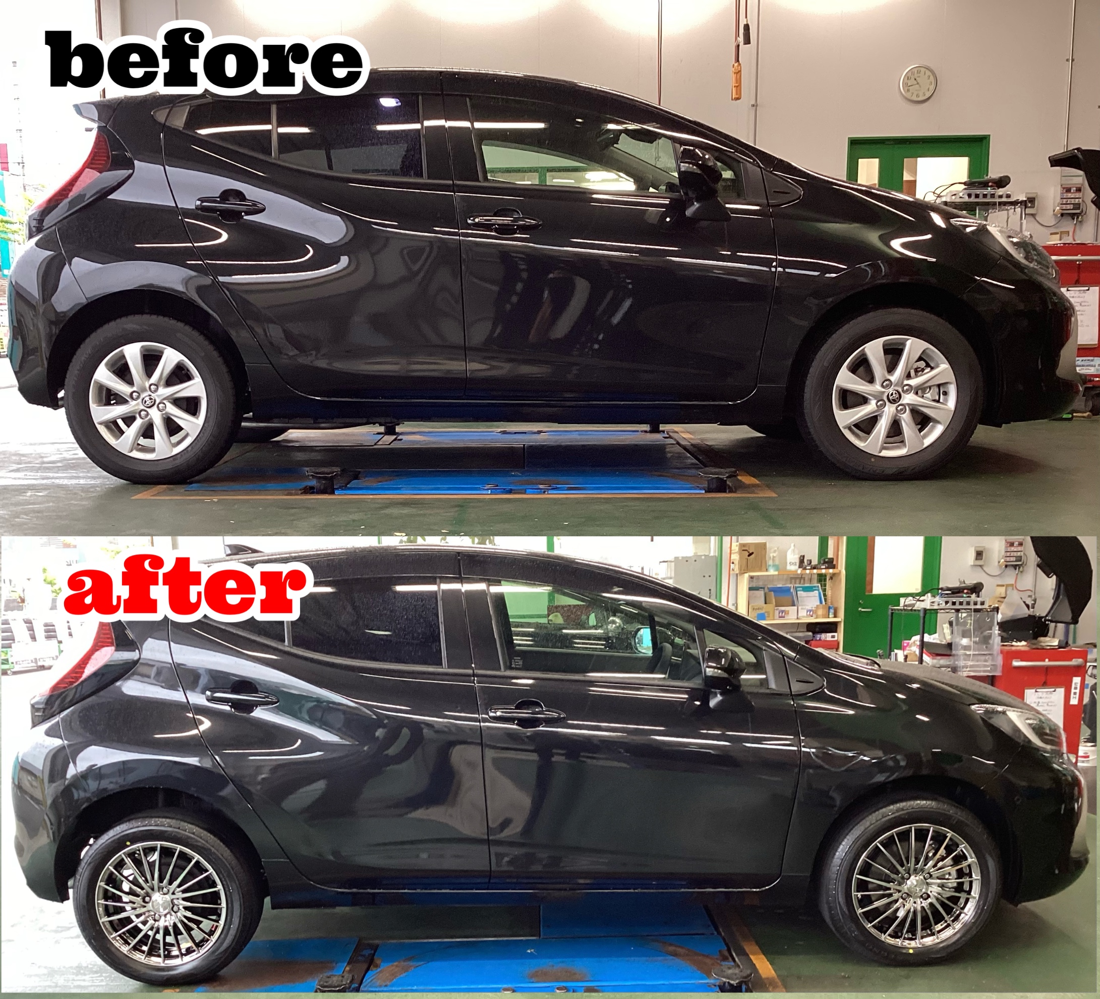 トヨタアクア アルミホイールセットお取付！ | 店舗おススメ情報