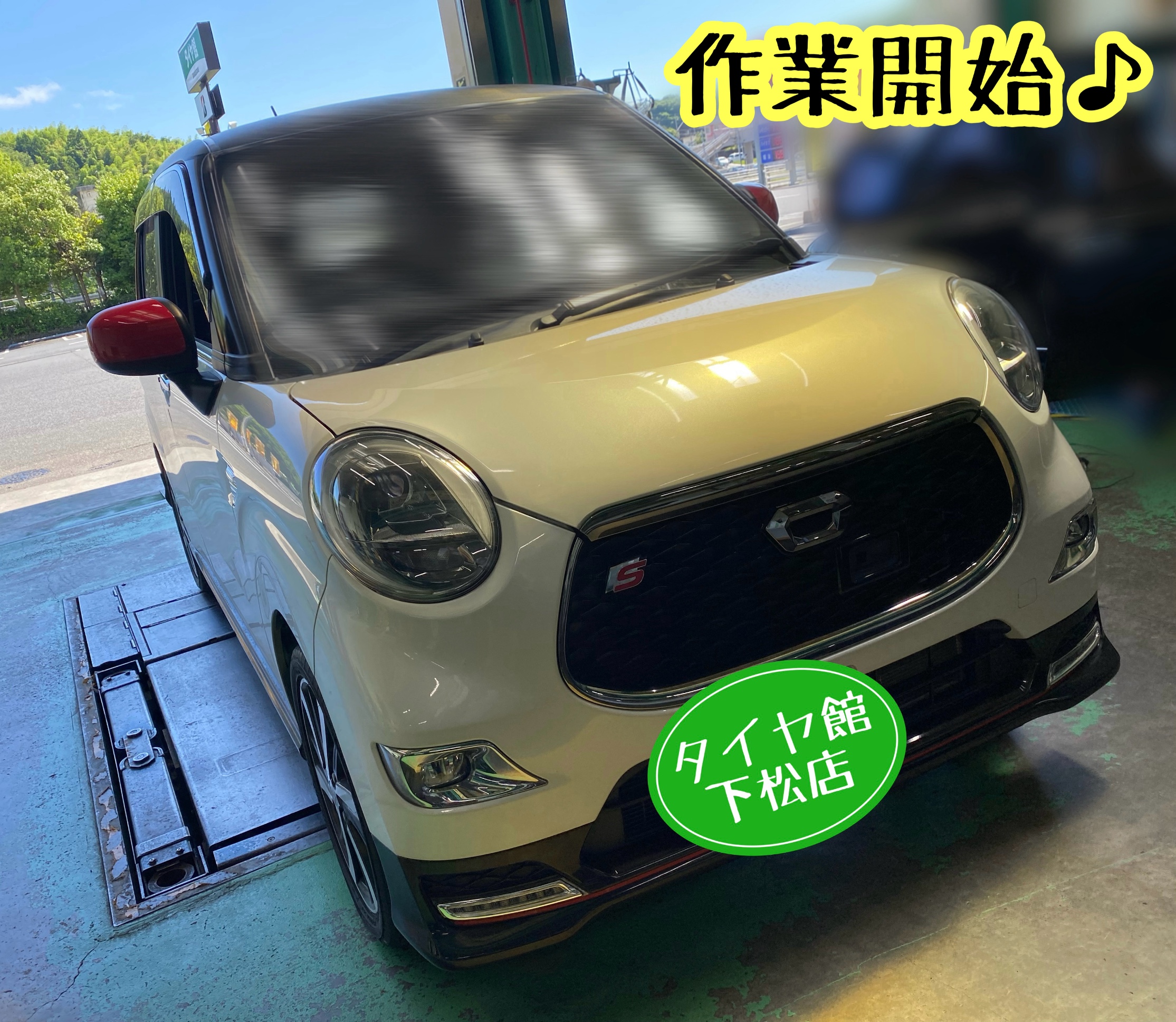 ダイハツ キャストスポーツ 16インチ装着車両 数年使用された ダイハツ キャストスポーツ 16インチ装着車両 数年使用された