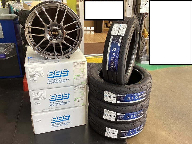 取付対象】165/55R15 75V <br>ブリヂストン ニューノ <br>BBS RE