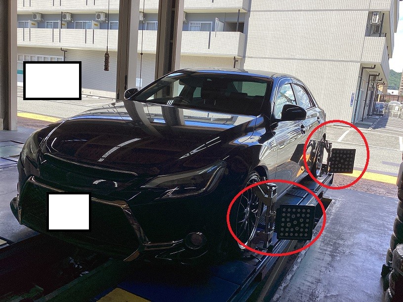 トヨタ　130マークX　アライメント調整