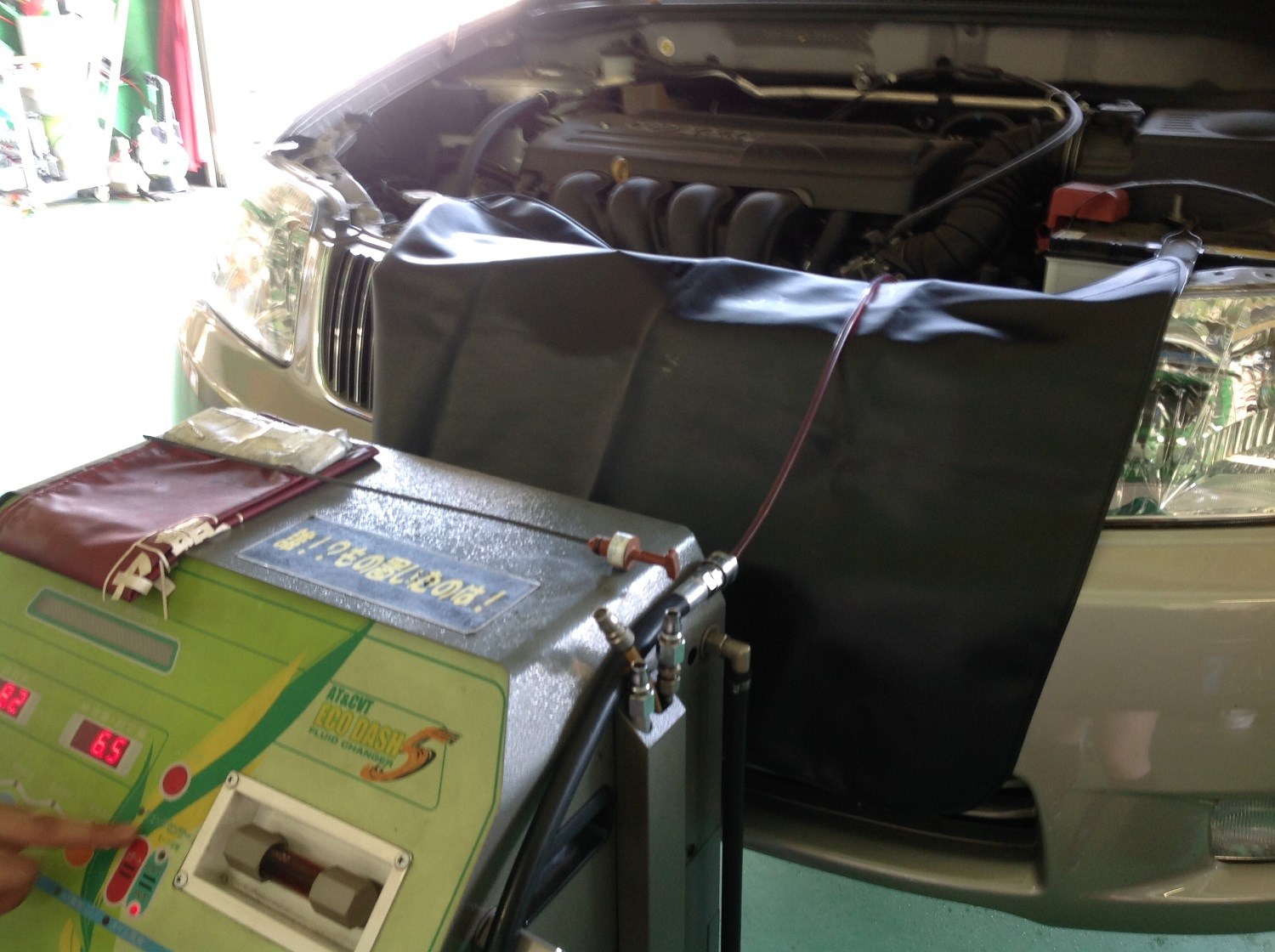 ｵｰﾄﾏﾁｯｸｵｲﾙ交換中