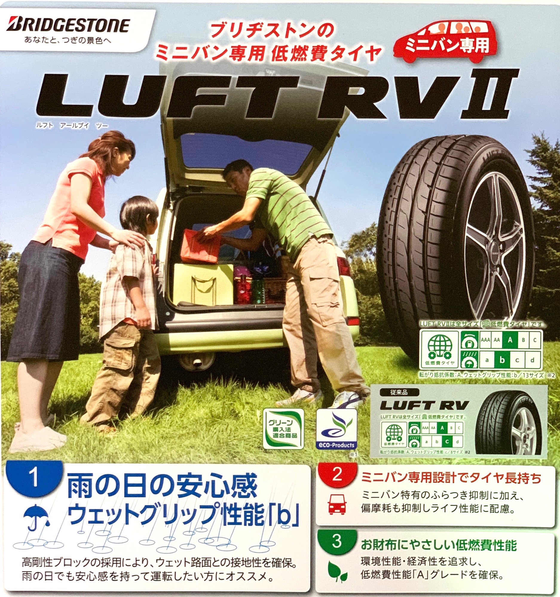 タイヤ館加古川 ブリヂストン LUFT RVⅡ ルフト
