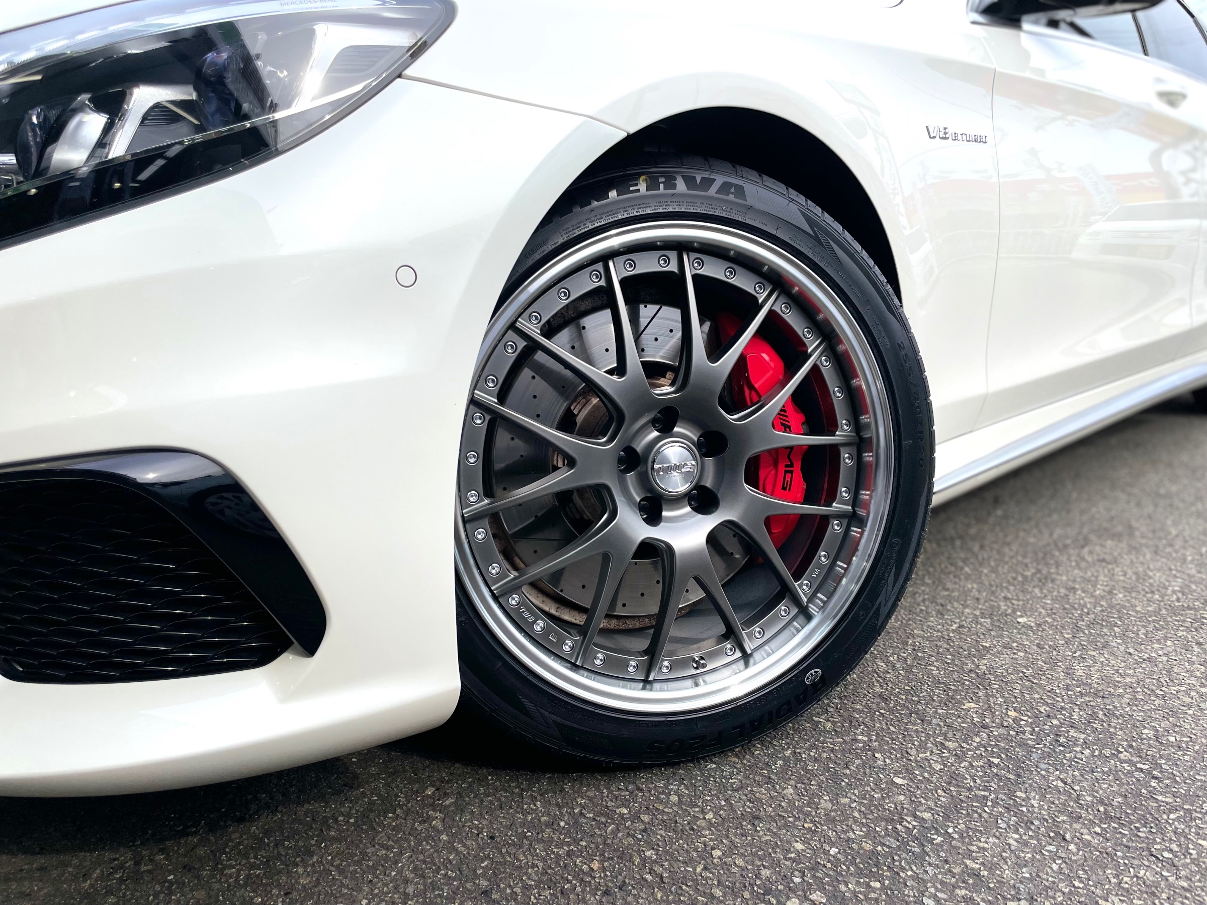 メルセデス・ベンツ S63 AMG　アルミホイール交換 装着後 TWS Exlete 107M